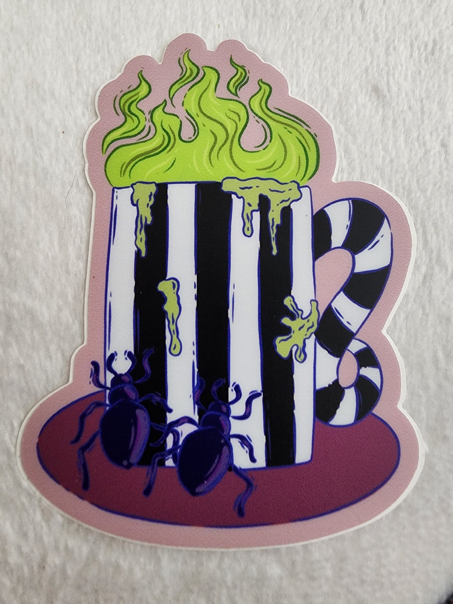 Beetlejuice Mug Sticker