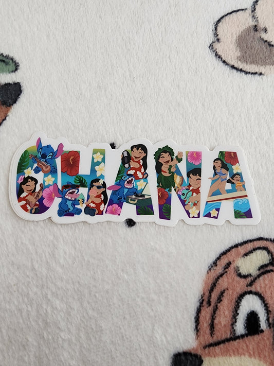 Disney Lilo and Stitch Ohana Sticker