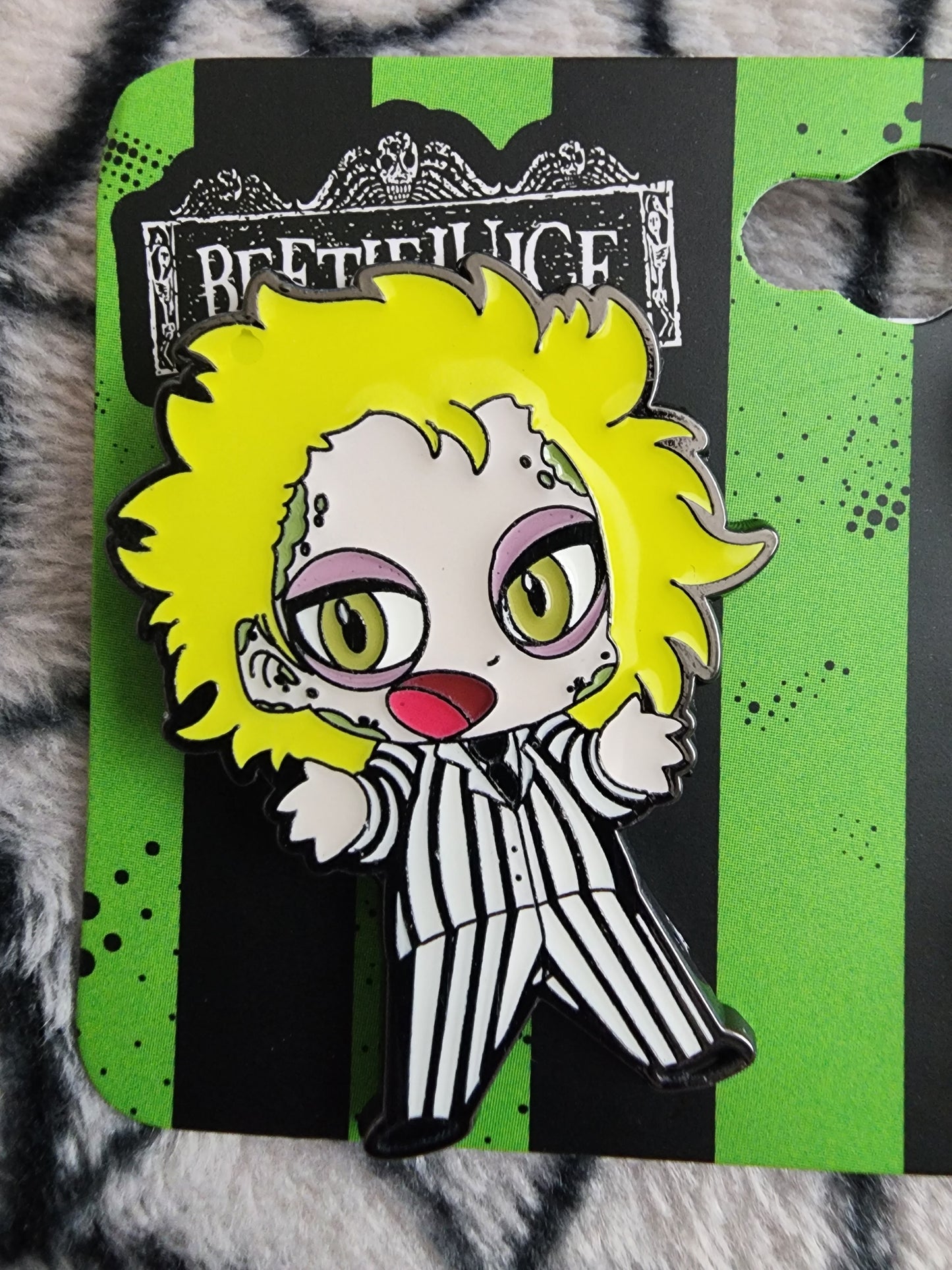 Beetlejuice and Lydia Chibi Pin Set