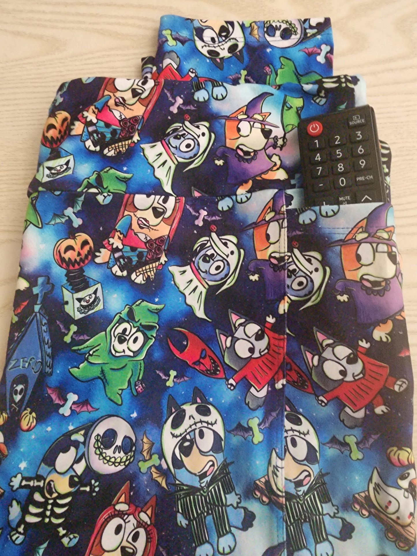 CP Bluey, Bingo, and Family Nightmare Before Christmas Halloween Leggings