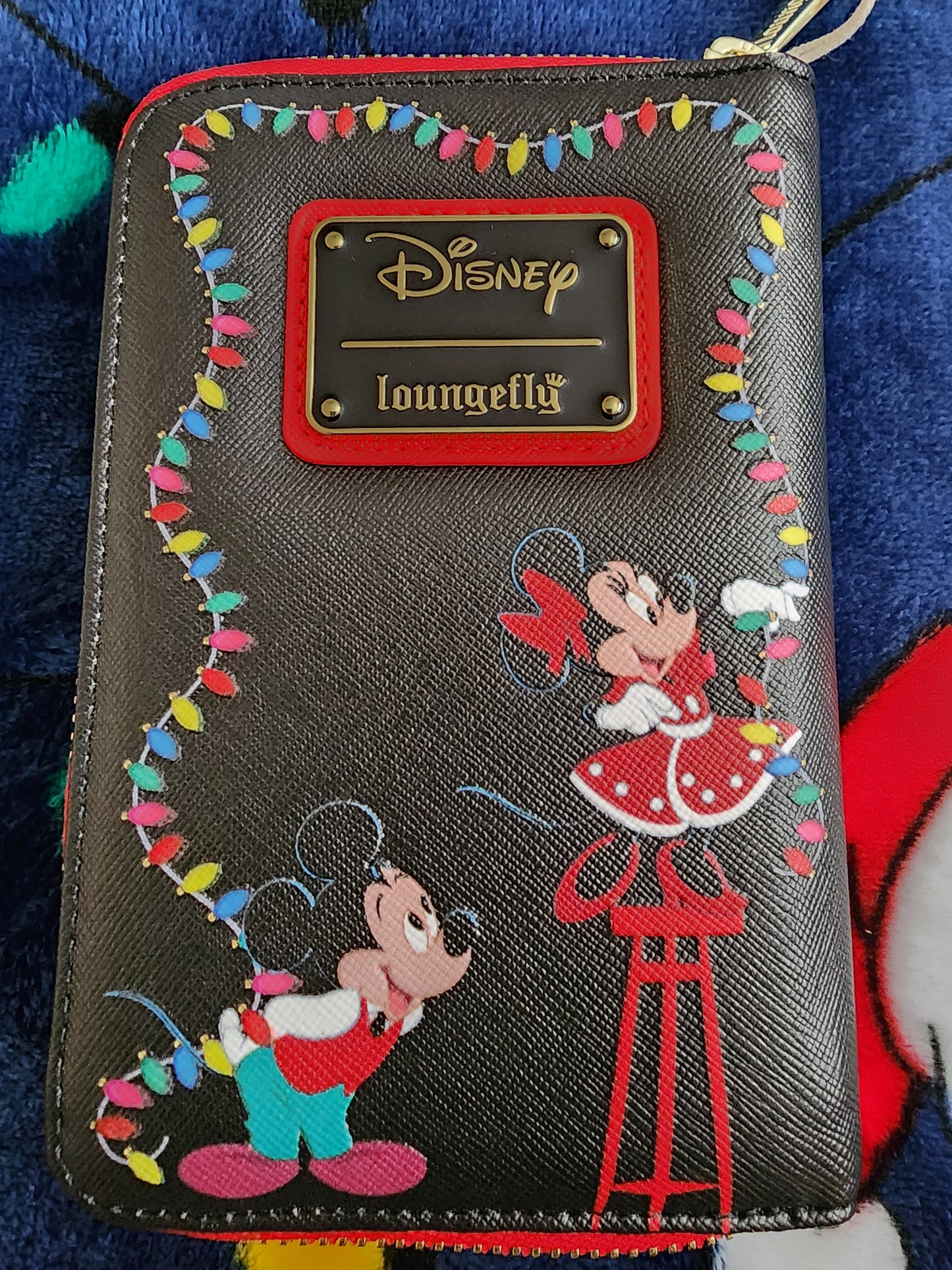 Loungefly Disney Mickey Mouse and Friends Holiday Lights Wallet