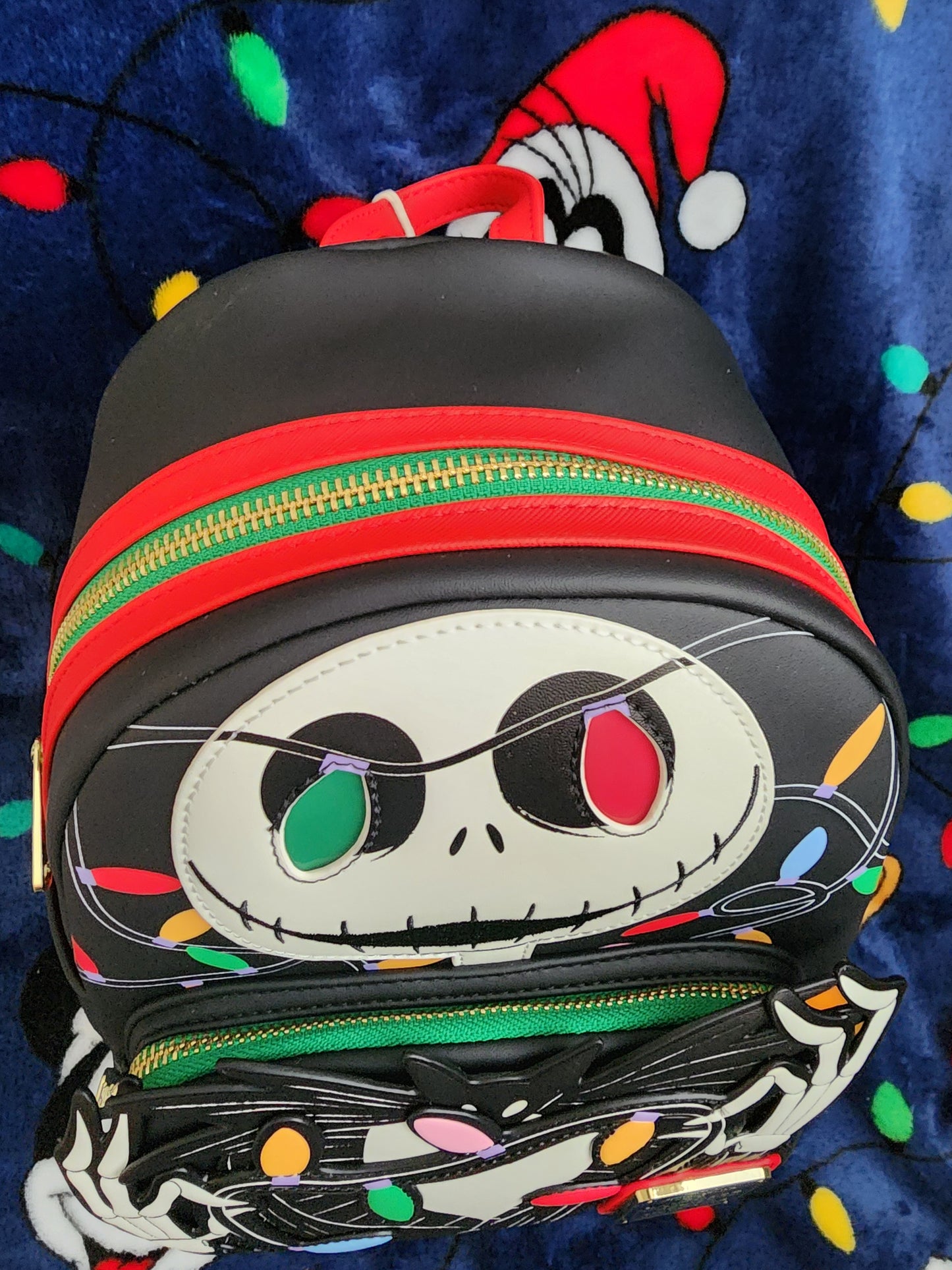 Loungefly Disney Jack Skellington Holiday Lights Backpack