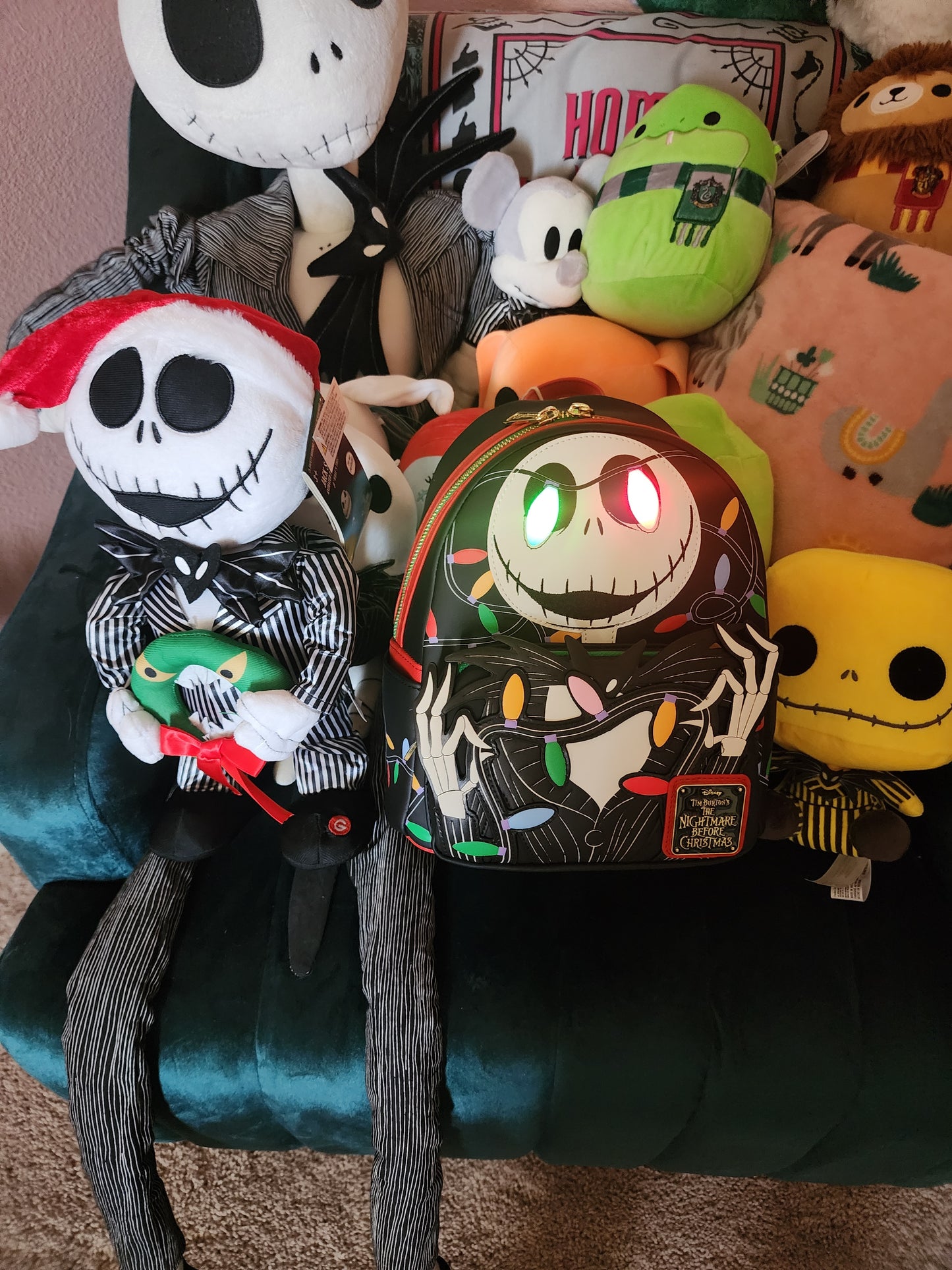 Loungefly Disney Jack Skellington Holiday Lights Backpack