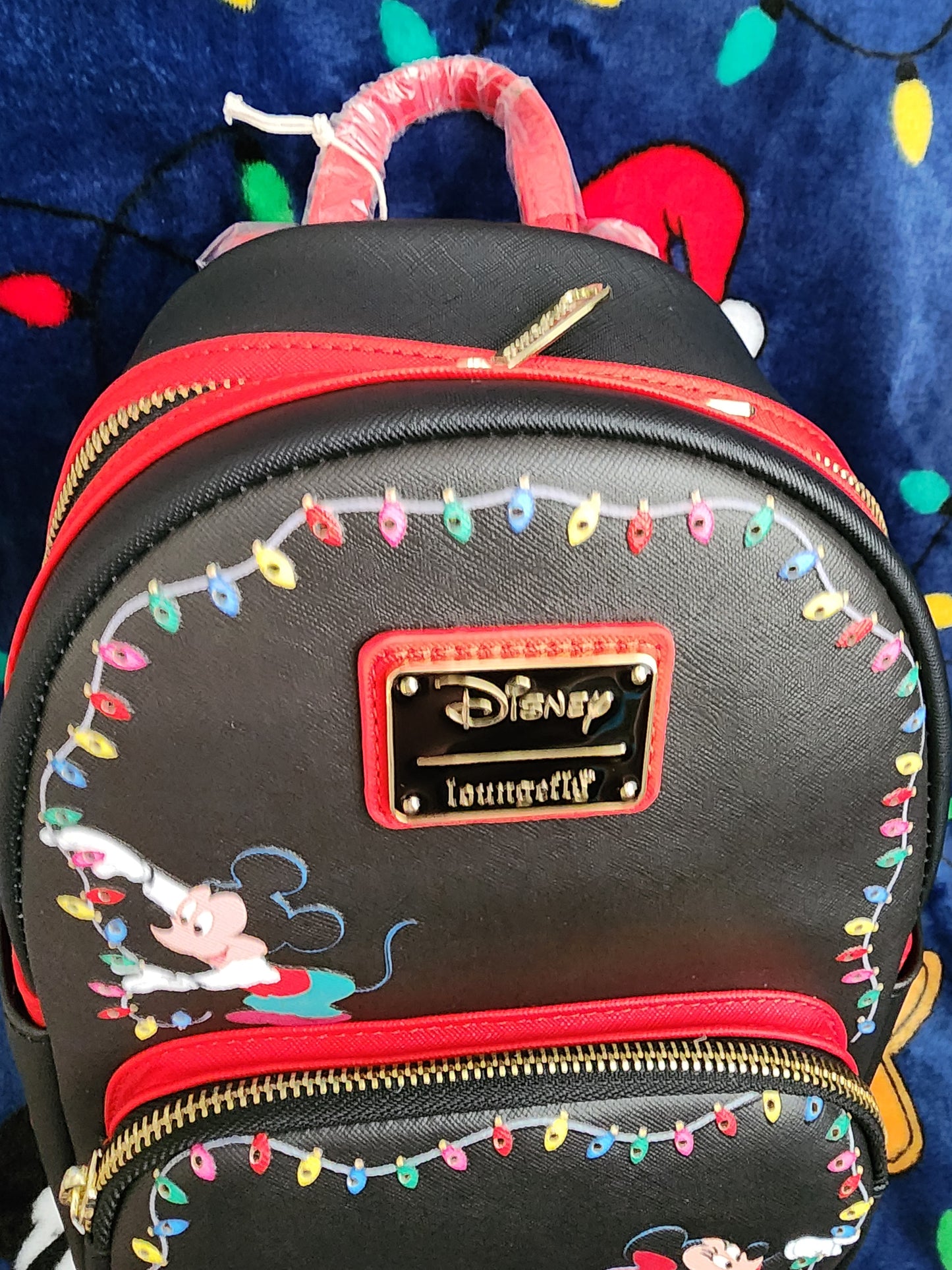 Loungefly Disney Mickey and Friends Holiday Lights Backpack