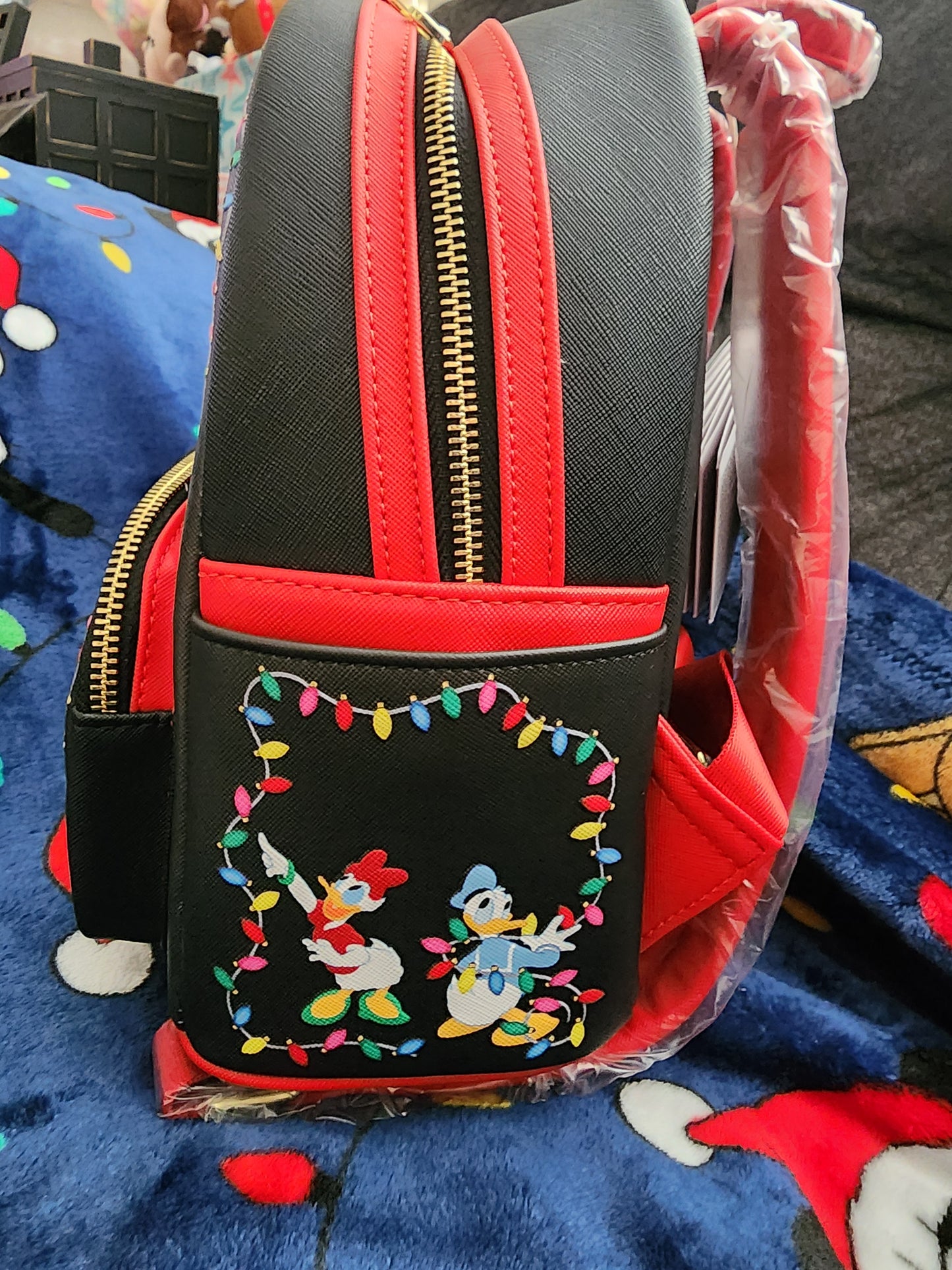 Loungefly Disney Mickey and Friends Holiday Lights Backpack