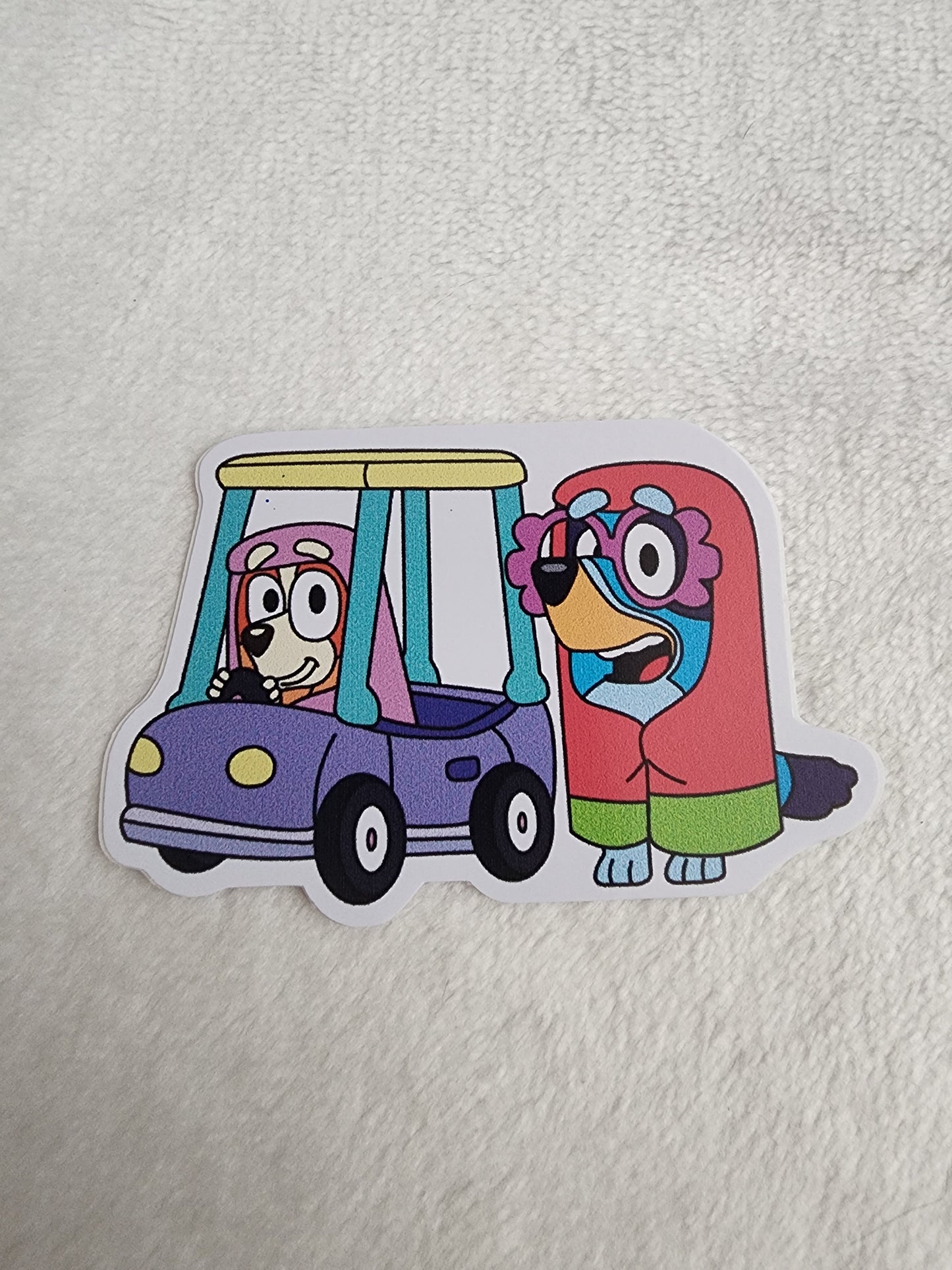Bluey and Bingo as Grannies Sticker