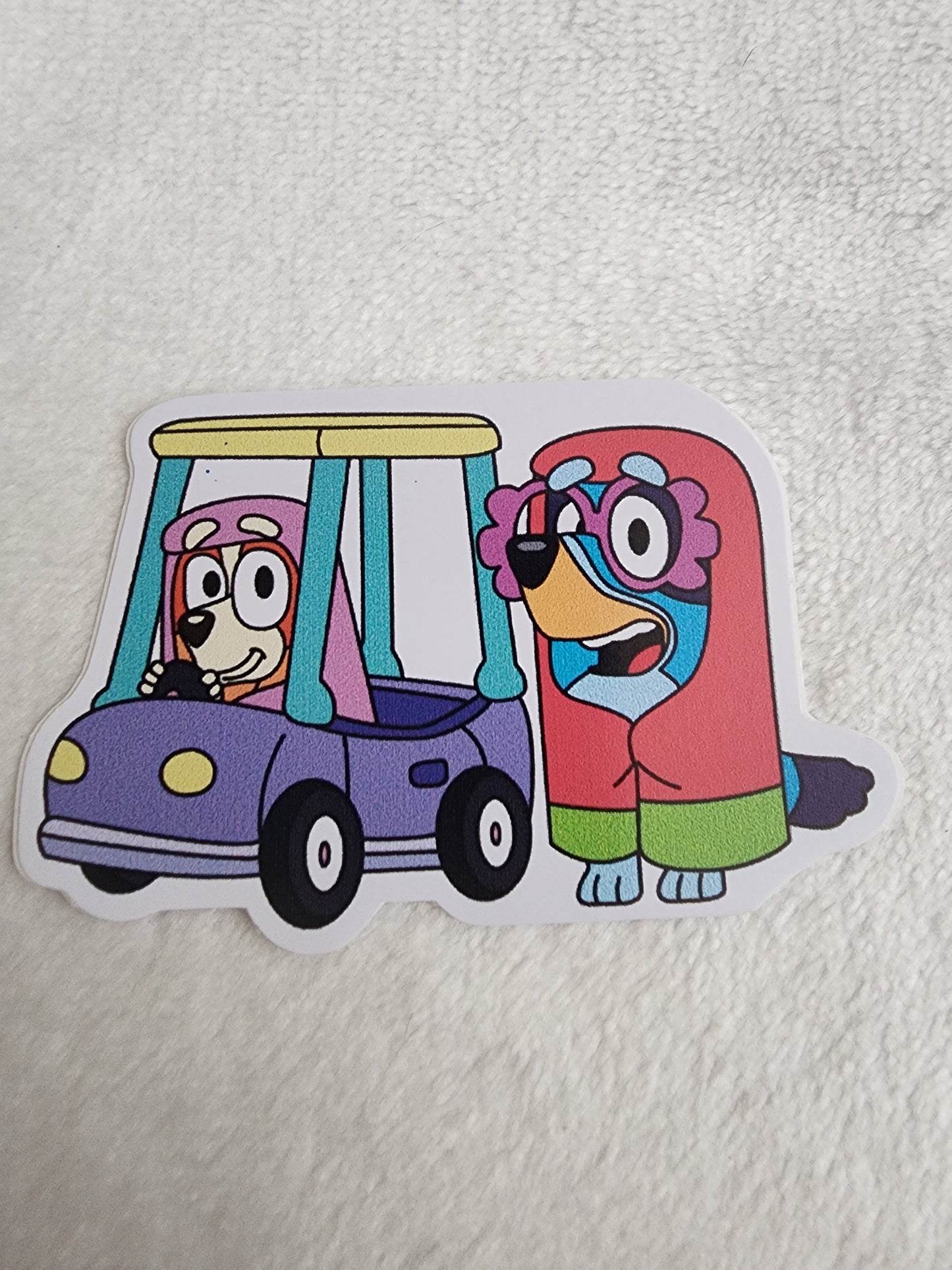Bluey and Bingo as Grannies Sticker