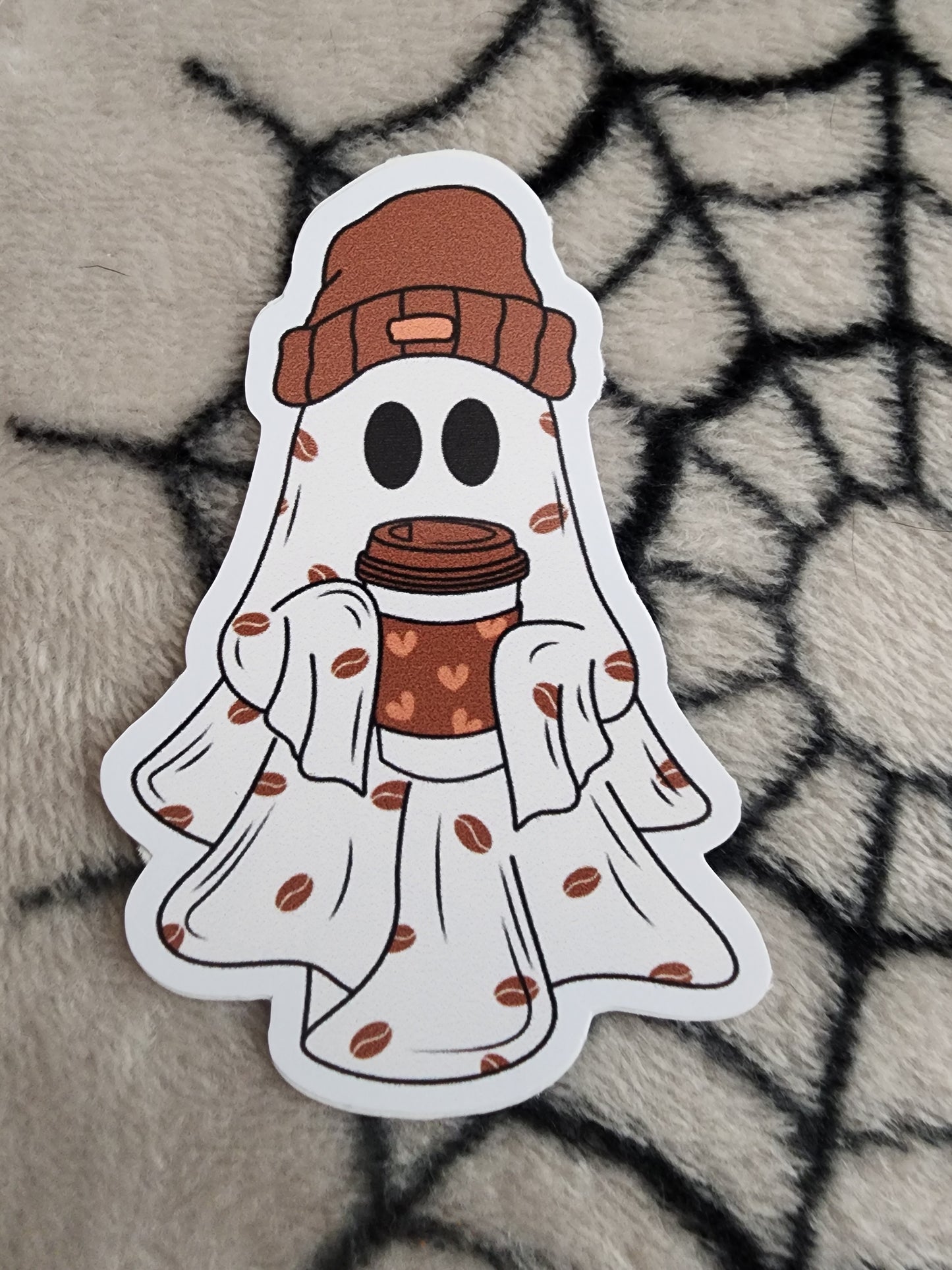 Fall Ghost Pumpkin Spice Latte Sticker