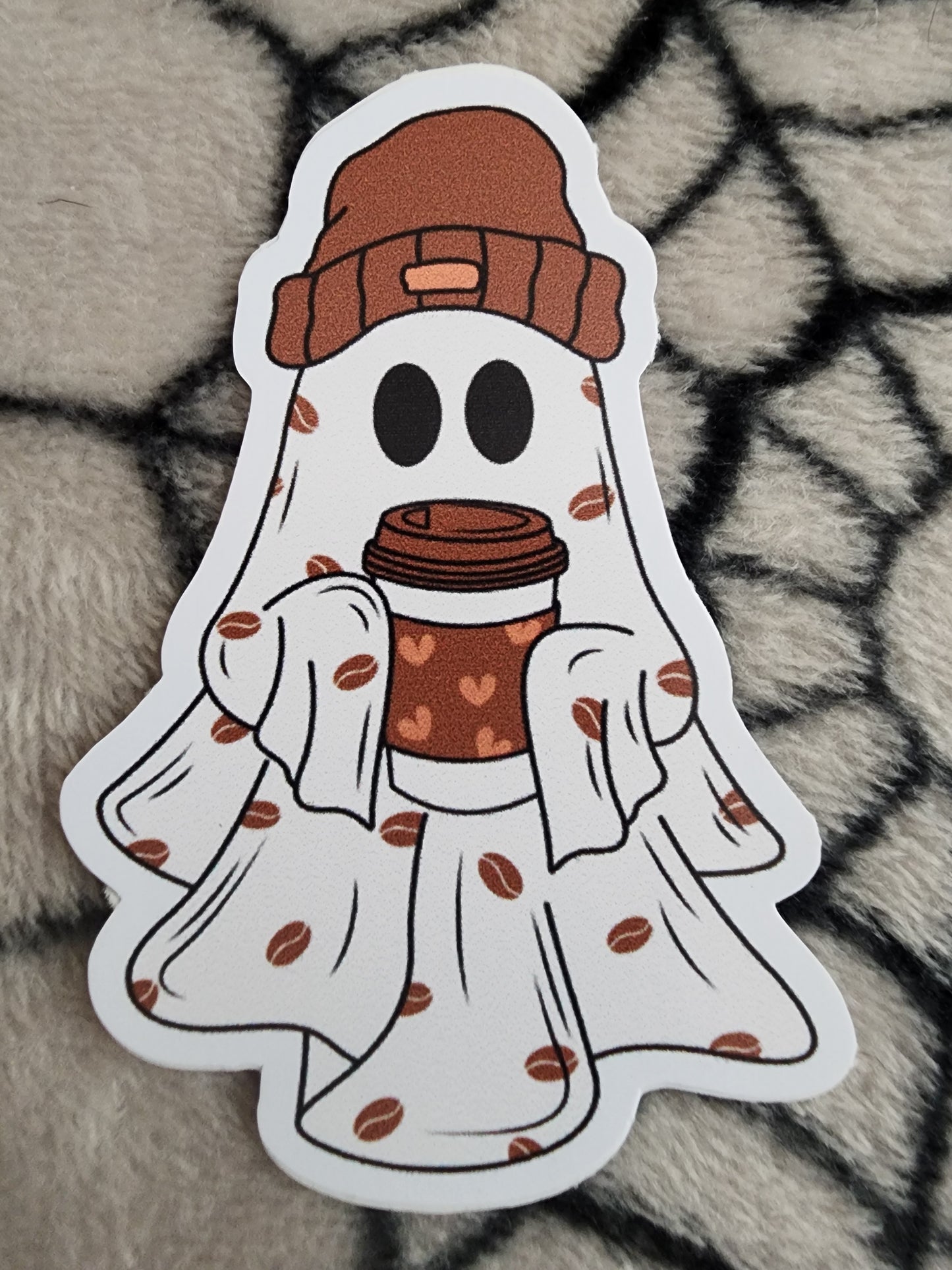 Fall Ghost Pumpkin Spice Latte Sticker