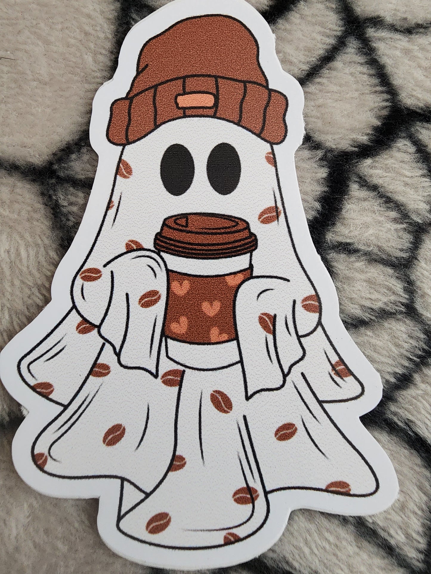 Fall Ghost Pumpkin Spice Latte Sticker