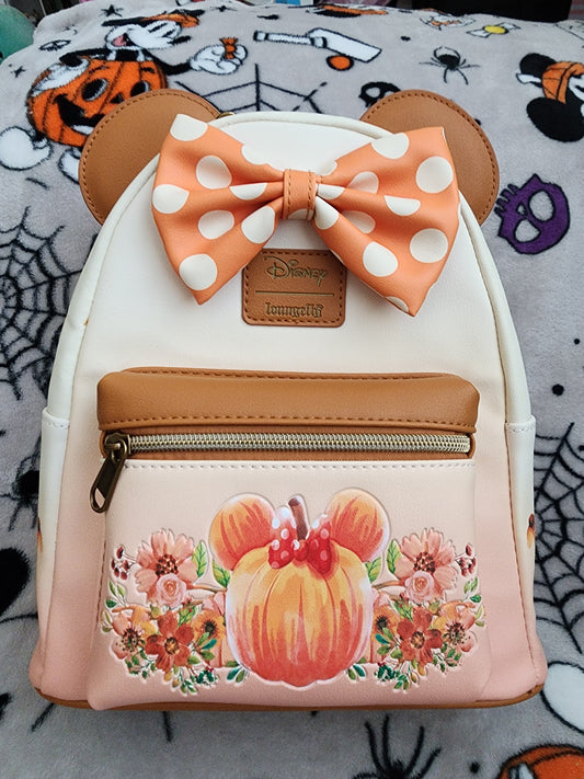 Loungefly Disney Minnie Mouse Fall Pumpkin Backpack