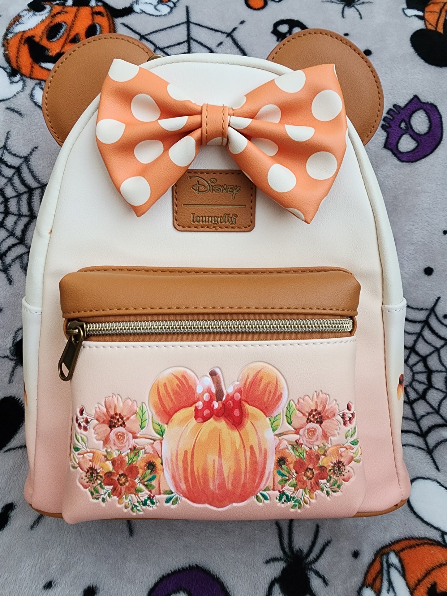 Loungefly Disney Minnie Mouse Fall Pumpkin Backpack