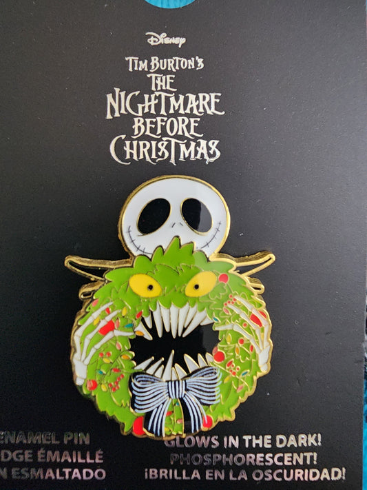 Loungefly Disney Nightmare Before Christmas Wreath Pin