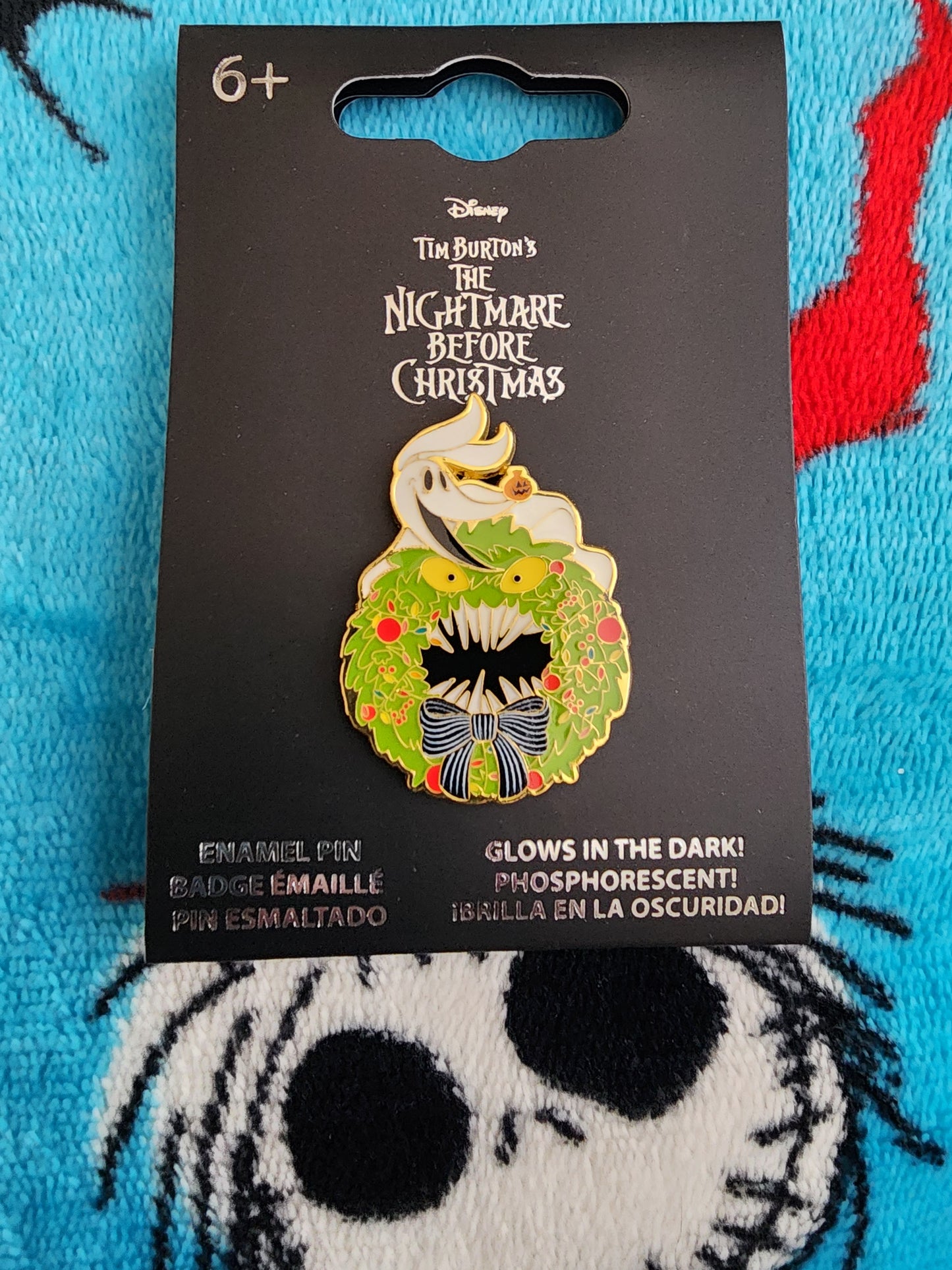 Loungefly Disney Nightmare Before Christmas Zero Wreath Pin