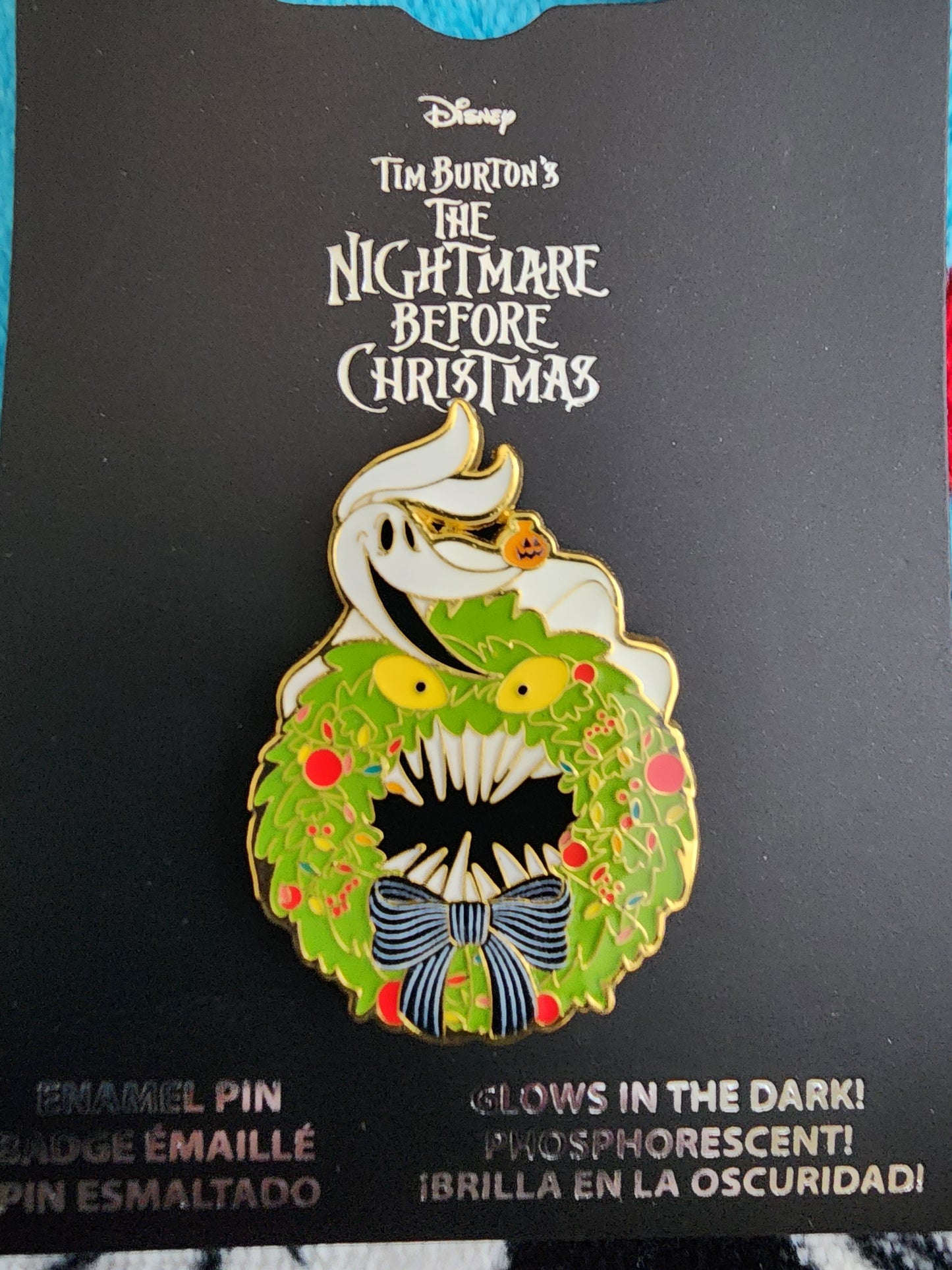 Loungefly Disney Nightmare Before Christmas Zero Wreath Pin