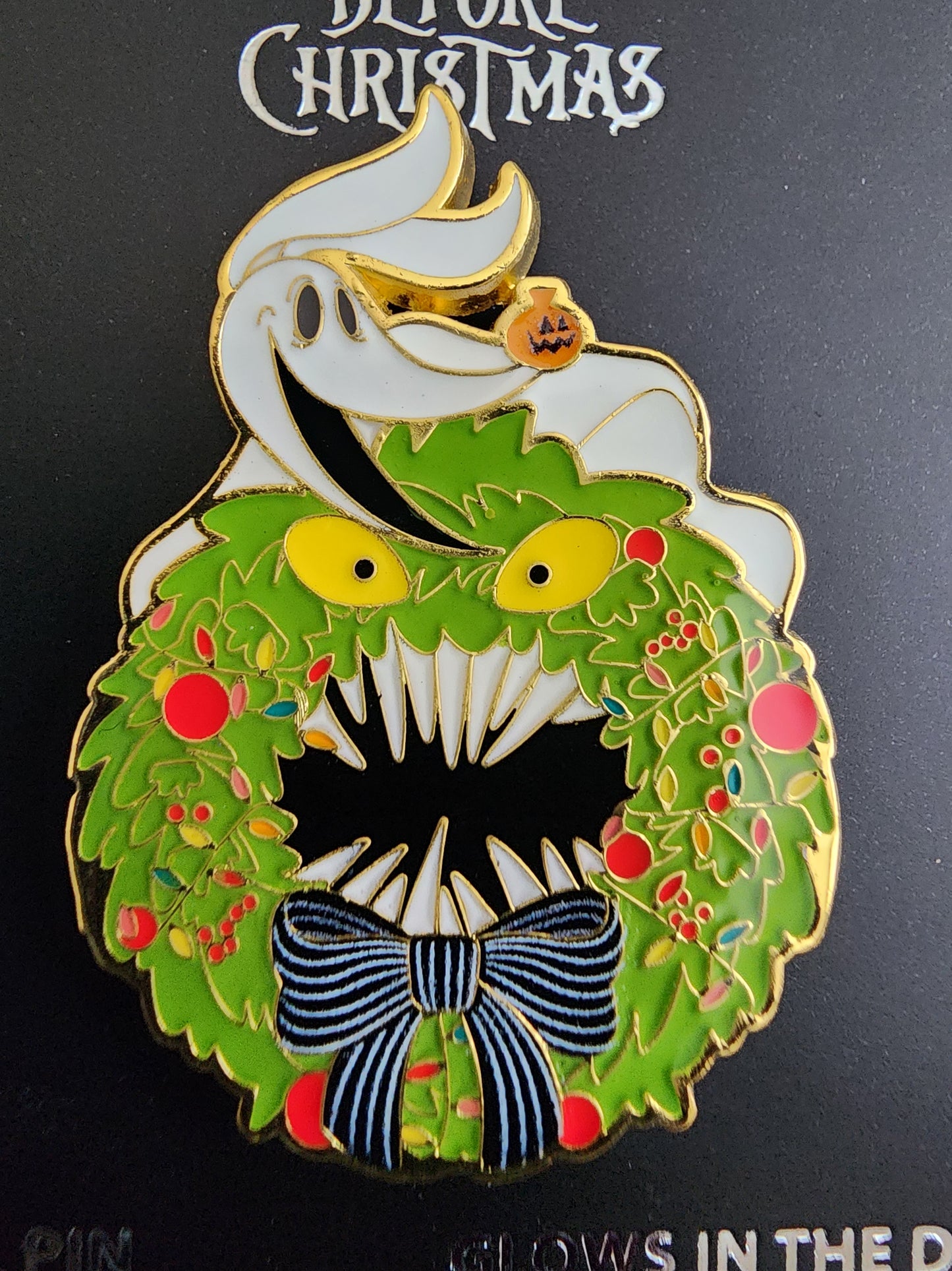 Loungefly Disney Nightmare Before Christmas Zero Wreath Pin