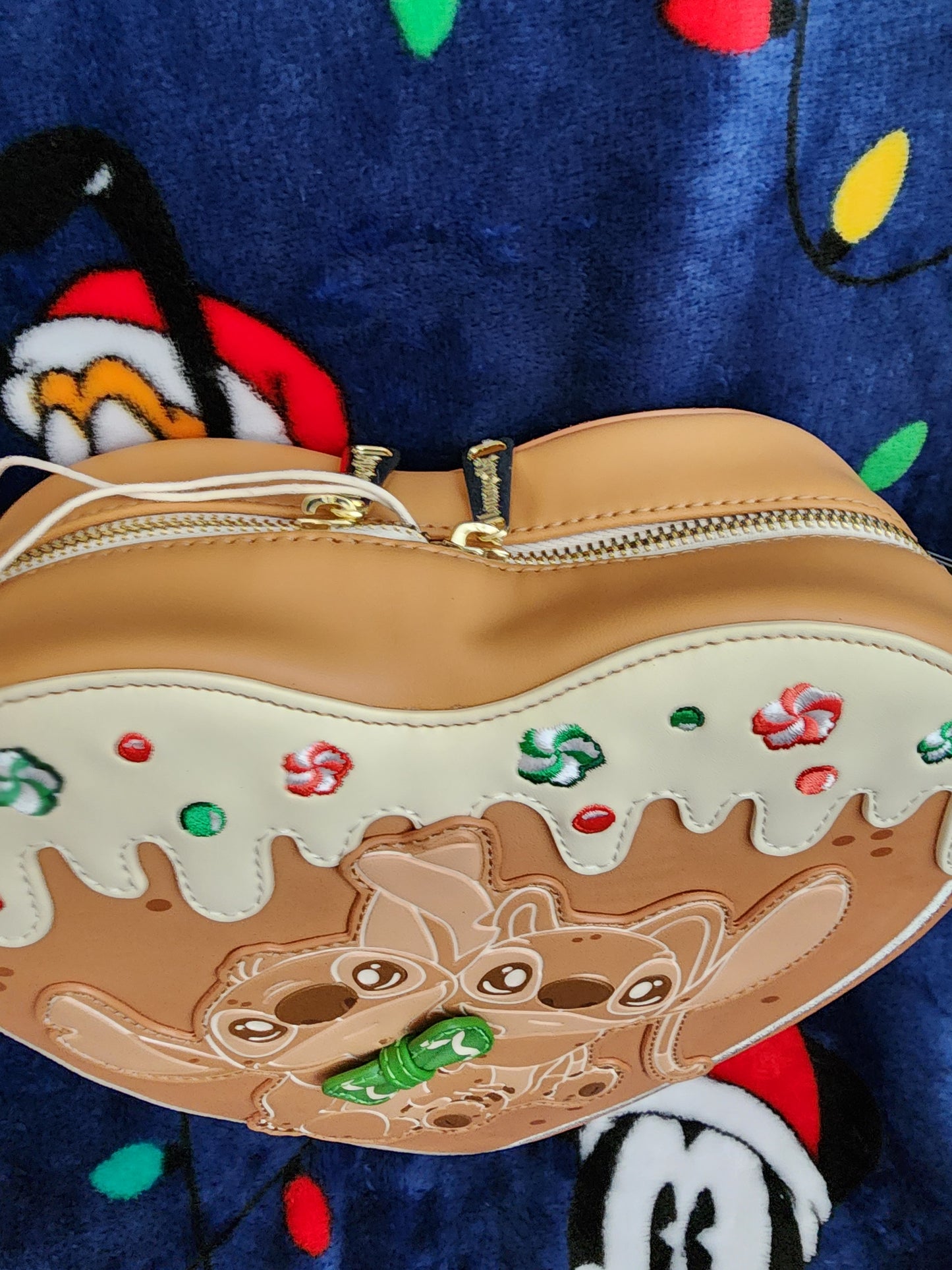 Loungefly Disney Stitch and Angel Gingerbread Crossbody Bag/Scrump Coin Purse