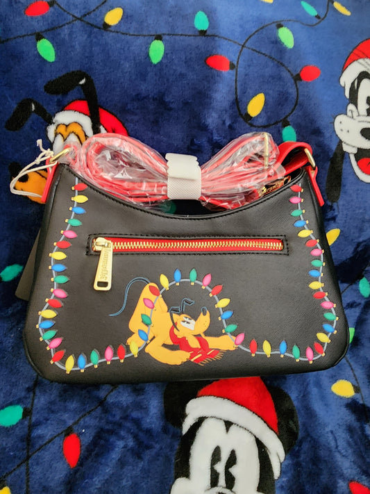 Loungefly Disney Mickey and Friends Holiday Lights Crossbody Bag