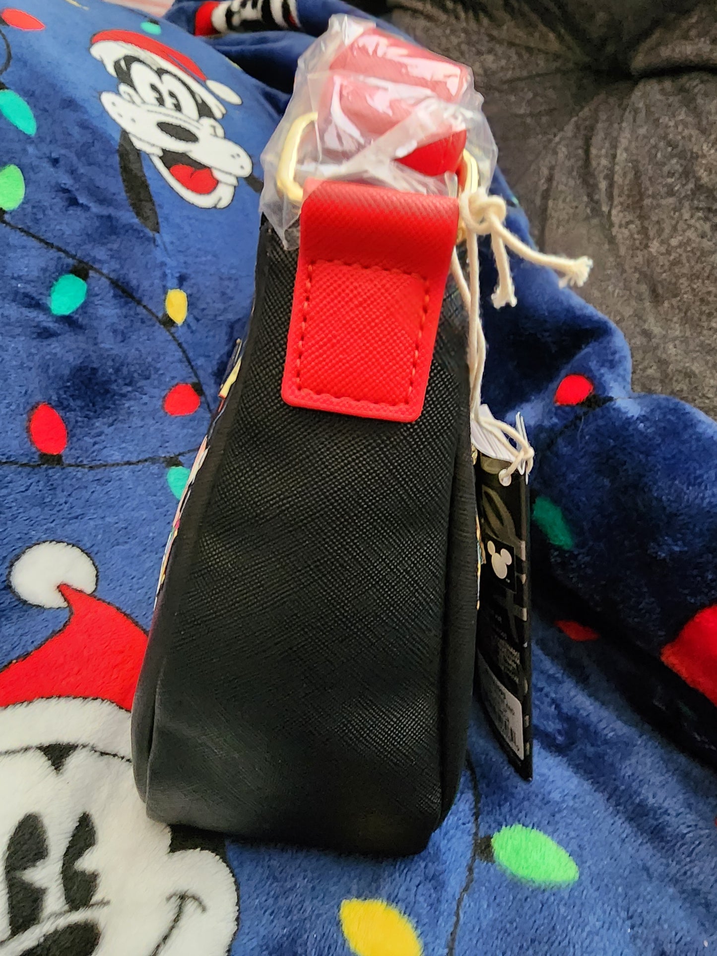 Loungefly Disney Mickey and Friends Holiday Lights Crossbody Bag