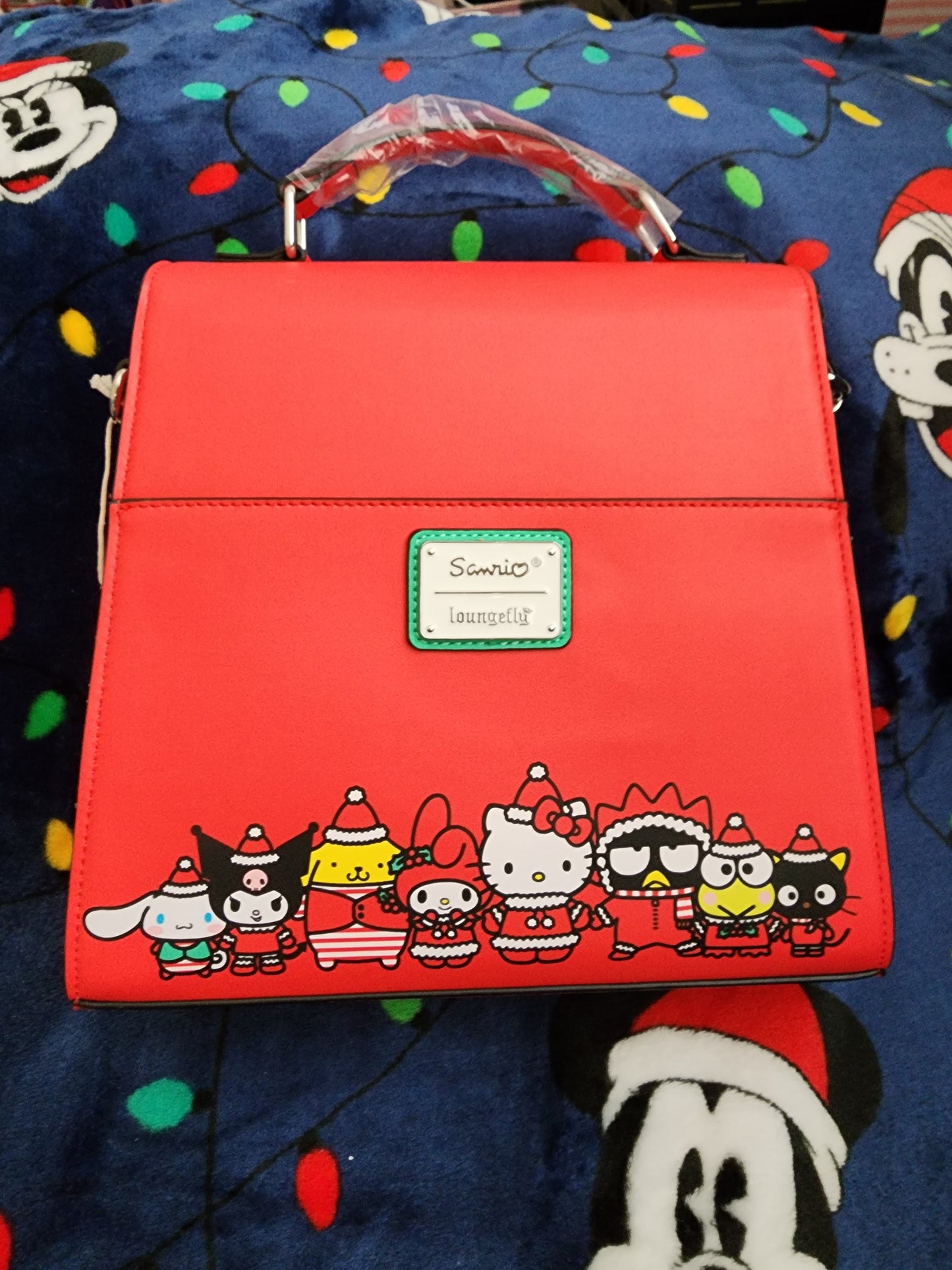 Loungefly Hello Kitty and Friends Holiday Fireplace Crossbody Bag/Handbag