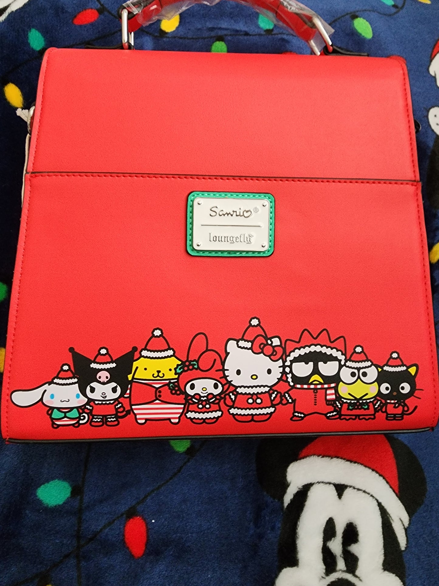 Loungefly Hello Kitty and Friends Holiday Fireplace Crossbody Bag/Handbag