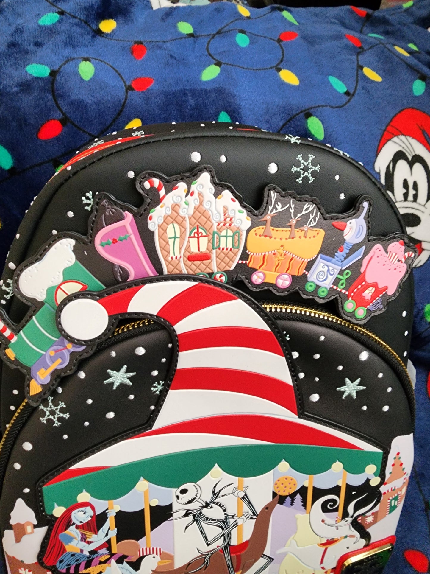 Loungefly Disney Nightmare Before Christmas Holiday Carousel Backpack