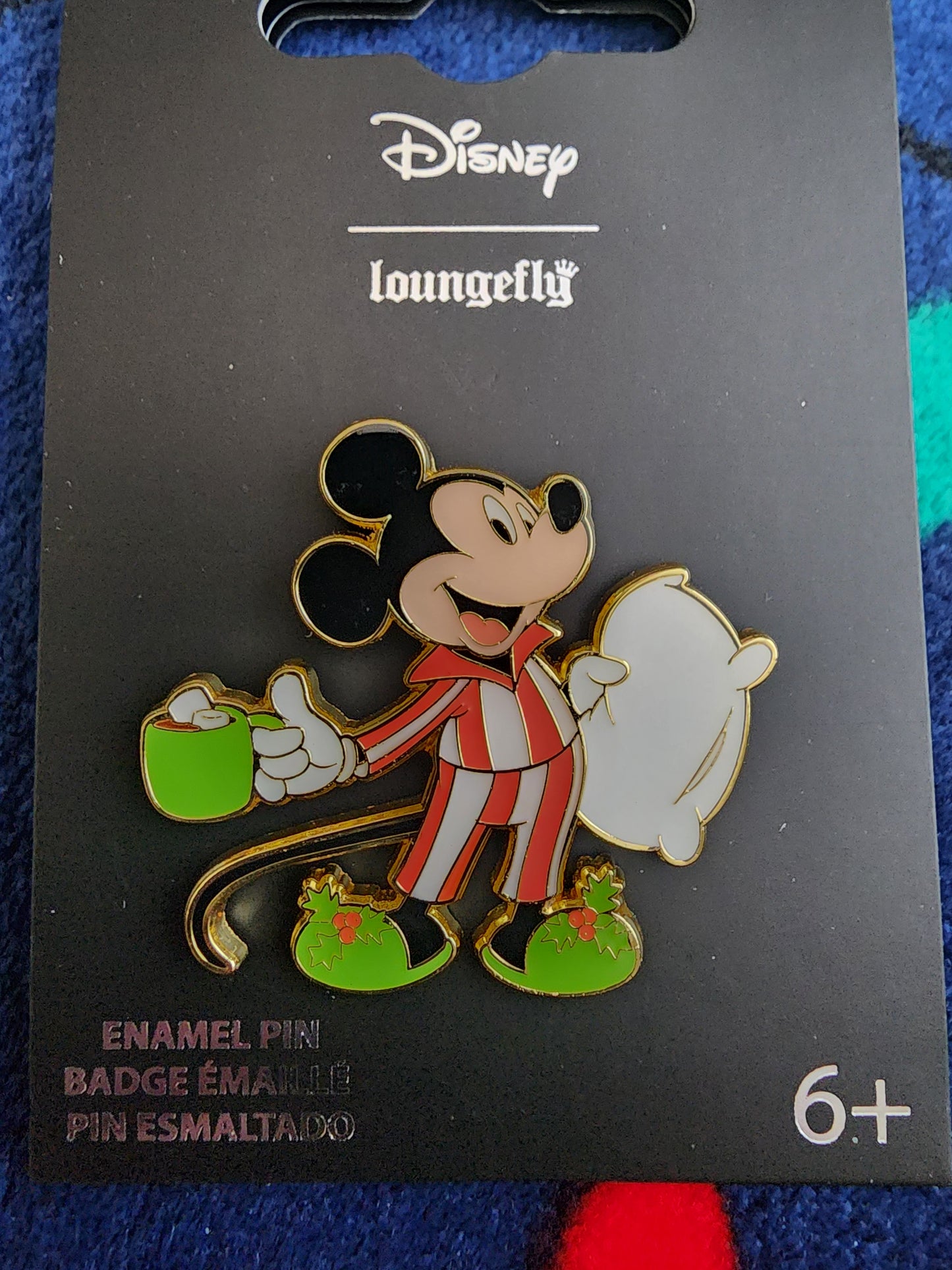 Loungefly Disney Mickey Mouse Holiday PJ's Pin