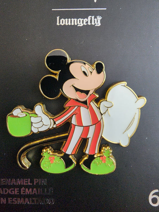 Loungefly Disney Mickey Mouse Holiday PJ's Pin