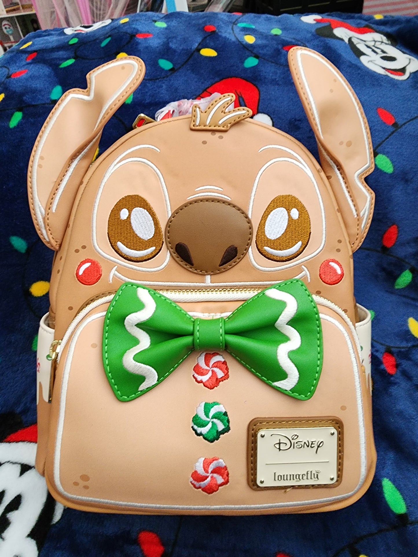 Loungefly Disney Stitch Gingerbread Holiday Backpack