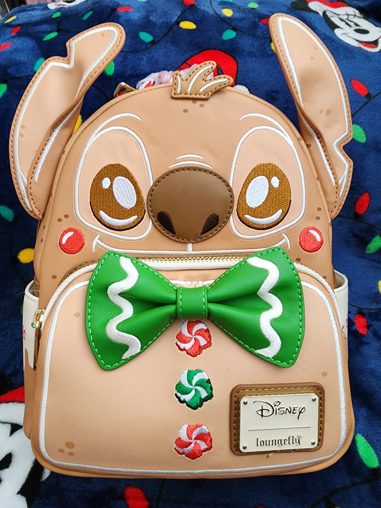 Loungefly Disney Stitch Gingerbread Holiday Backpack