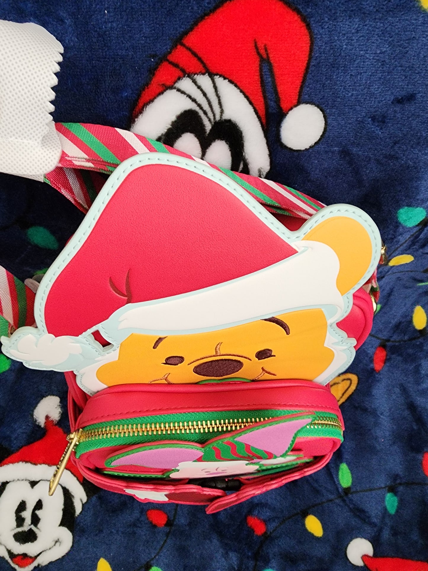 Loungefly Disney Winnie the Pooh and Piglet Holiday Crossbuddies Bag