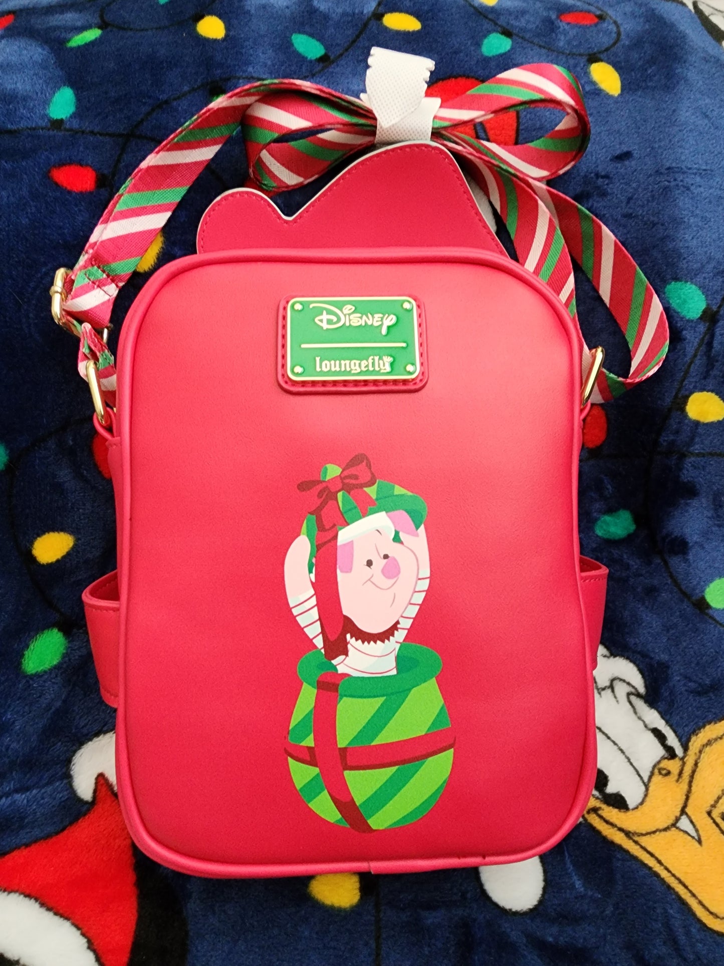 Loungefly Disney Winnie the Pooh and Piglet Holiday Crossbuddies Bag