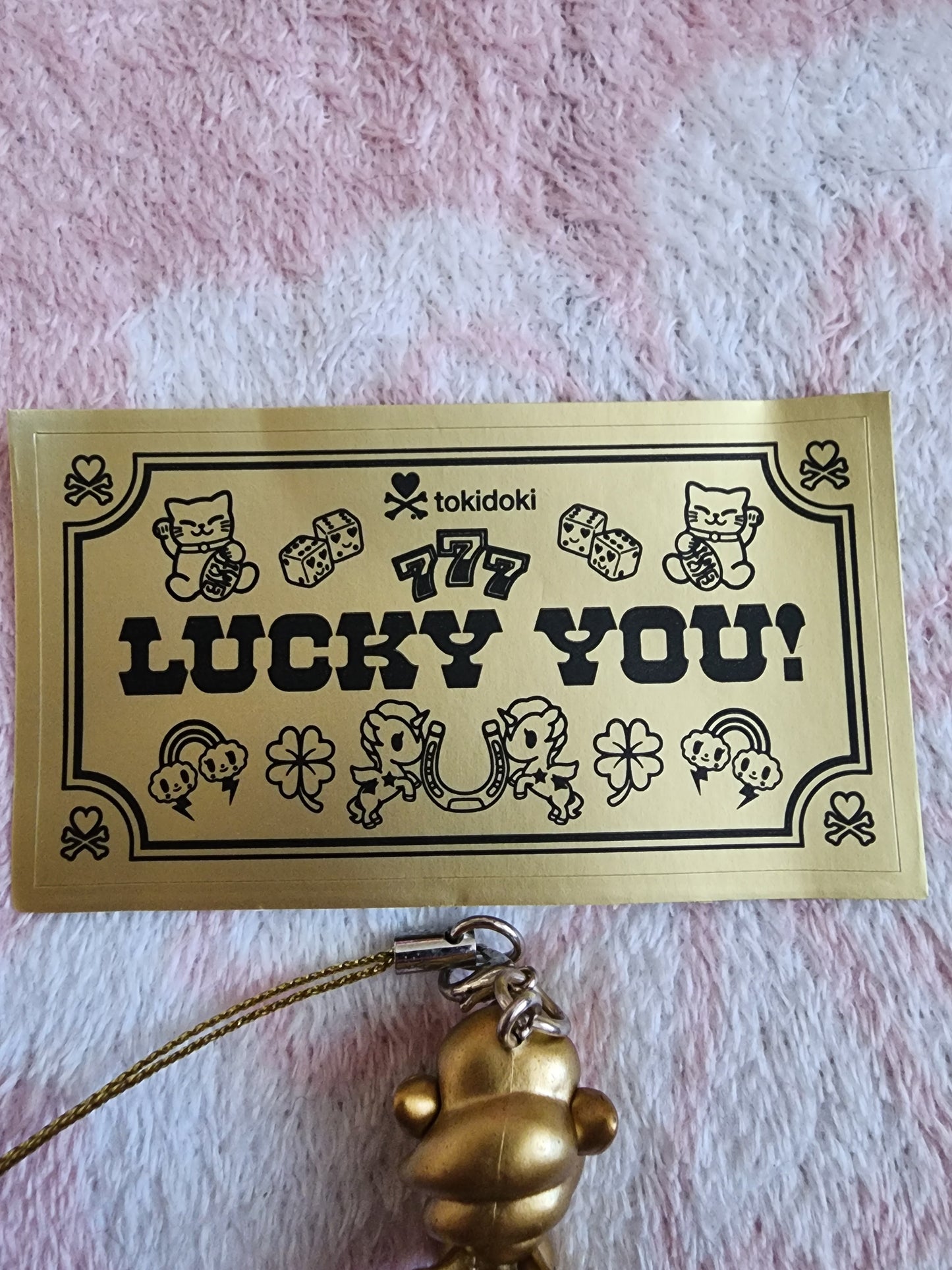 Tokidoki Unicorno Lucky Charm called Lucky Goldie Bonus from Mystery Boxes