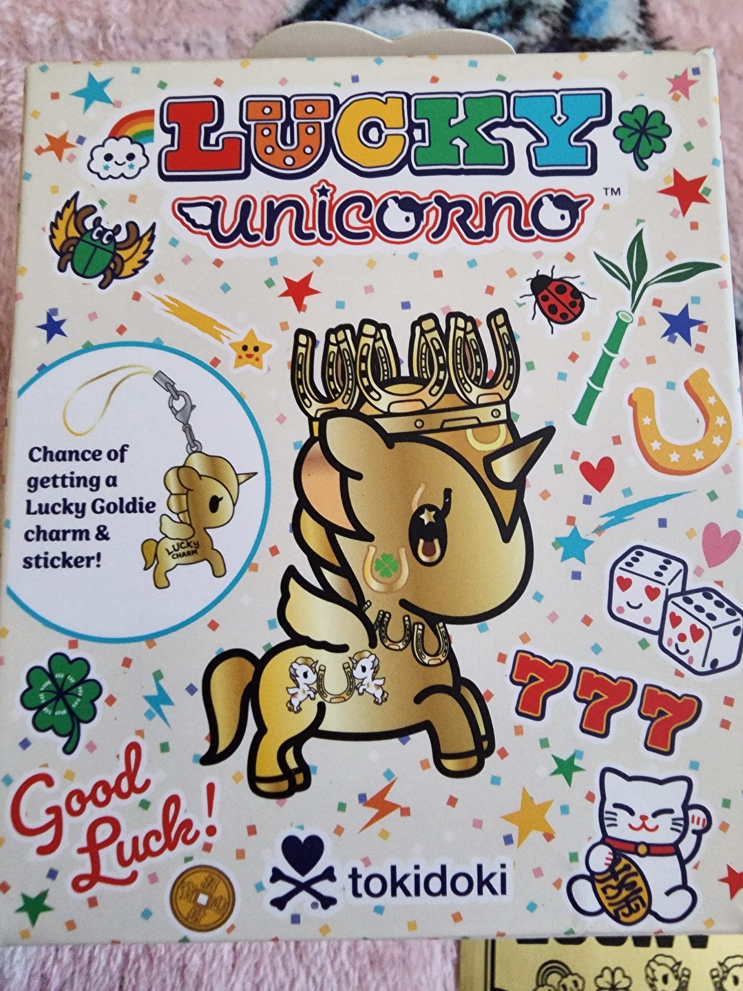 Tokidoki Unicorno Lucky Charm called Lucky Goldie Bonus from Mystery Boxes