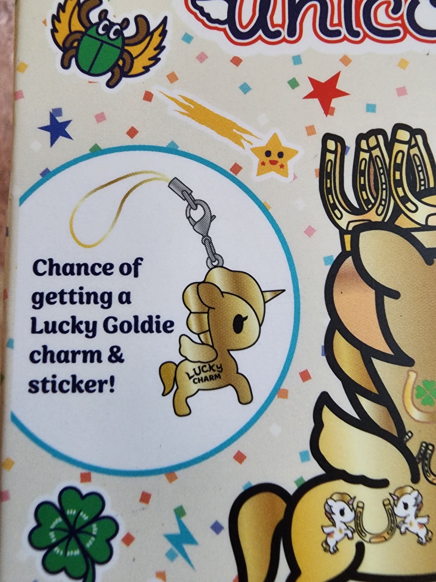 Tokidoki Unicorno Lucky Charm called Lucky Goldie Bonus from Mystery Boxes