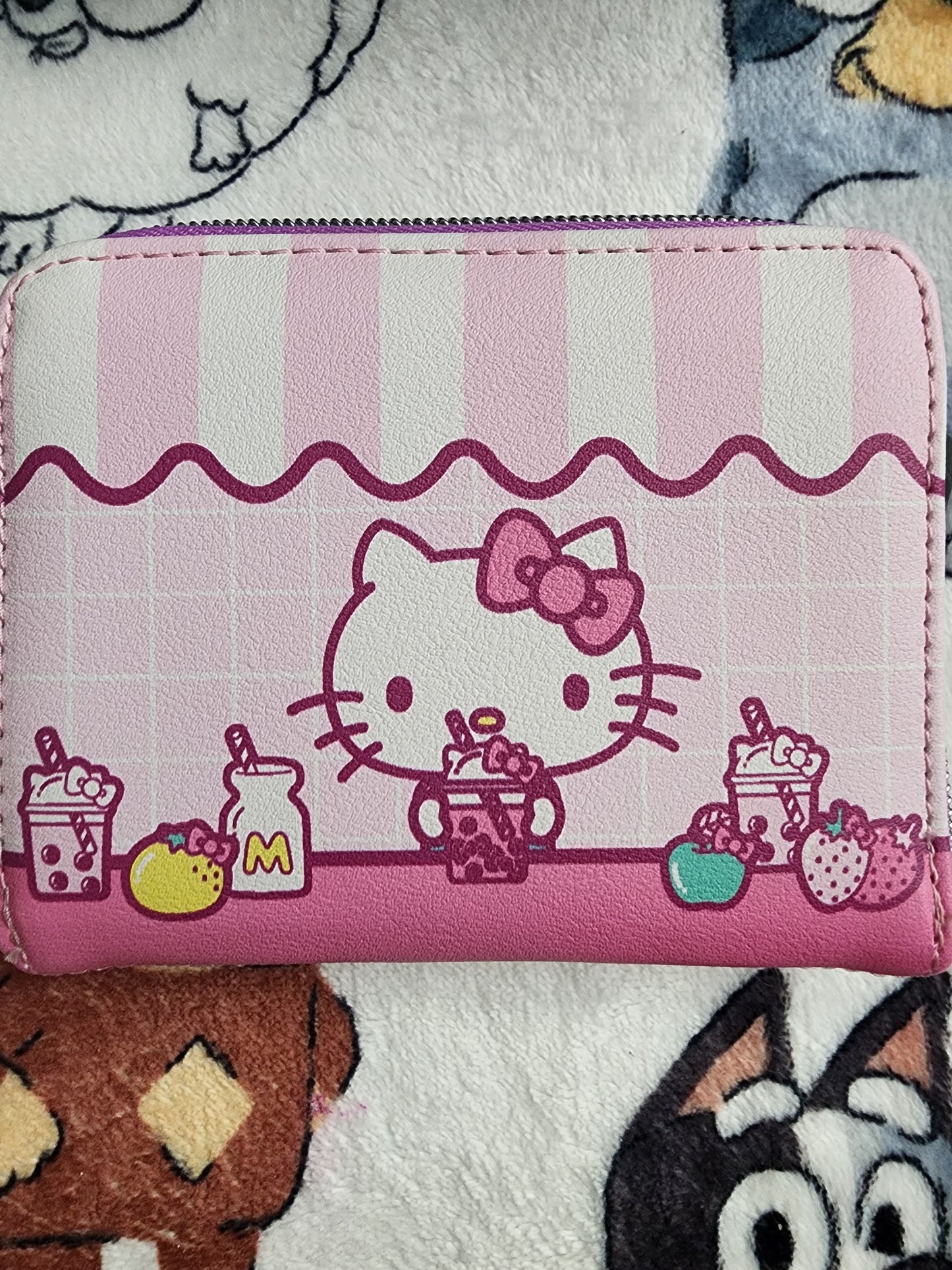 Loungefly Hello Kitty Mini Sweets Pink Stripe Wallet