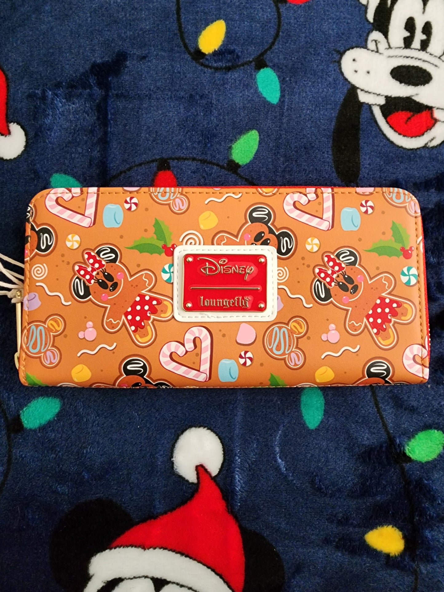 Loungefly Disney Mickey and Minnie Gingerbread Cookies Holiday Wallet