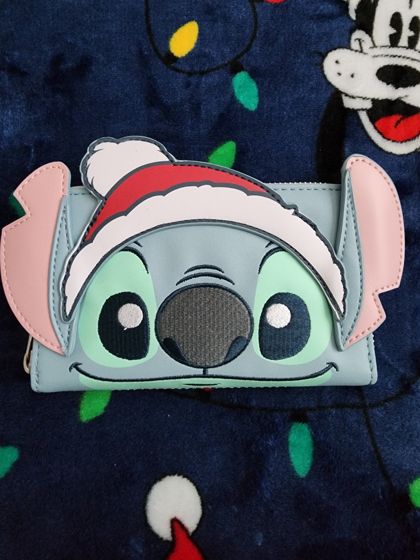 Loungefly Disney Stitch Santa Hat Holiday Wallet