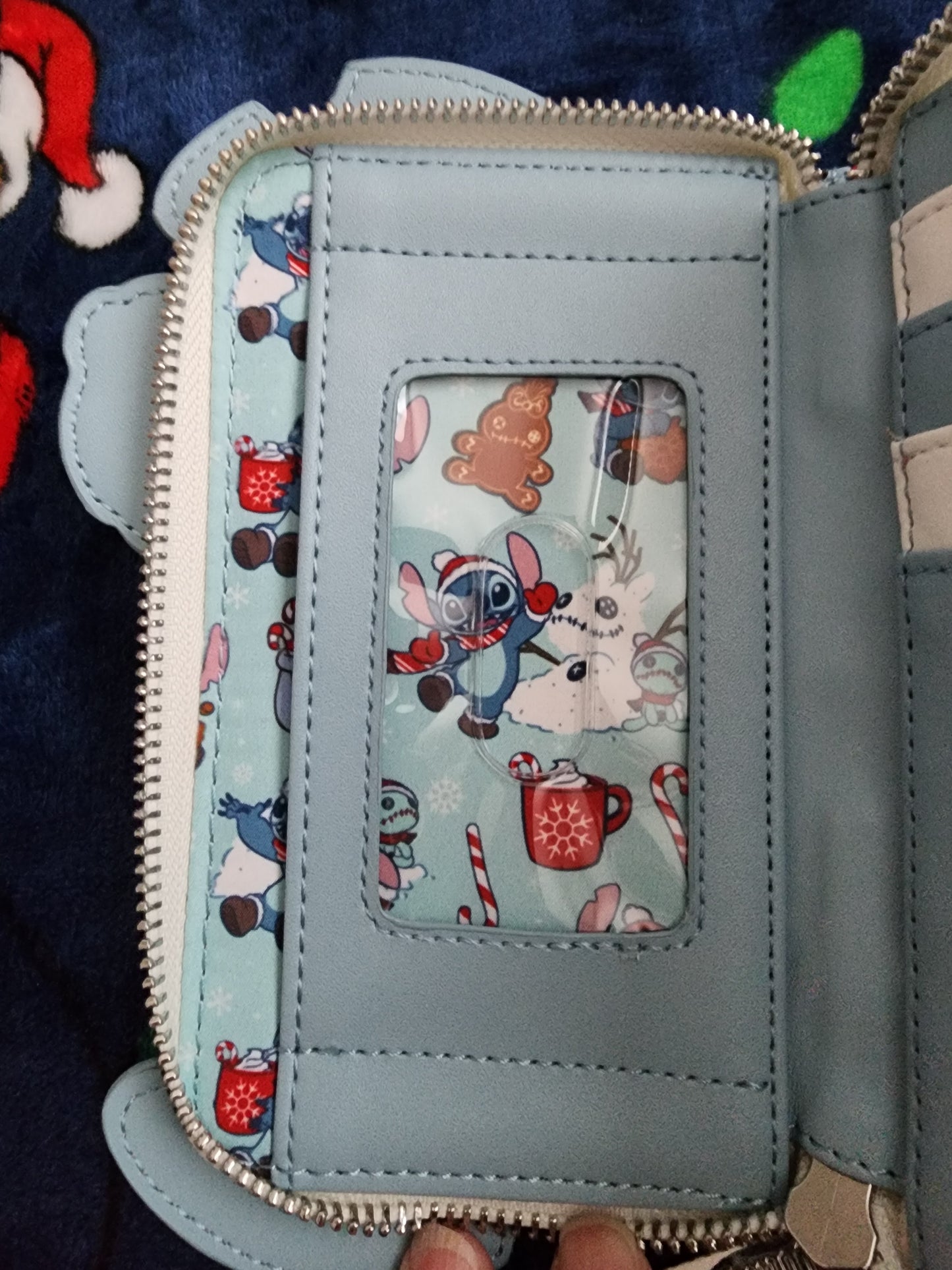 Loungefly Disney Stitch Santa Hat Holiday Wallet