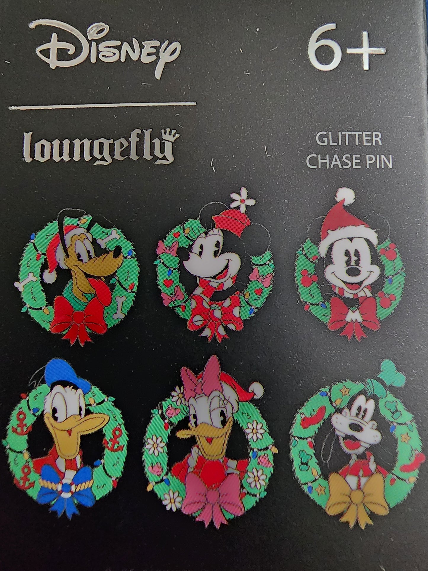 Loungefly Disney Mickey and Friends Christmas Wreath Mystery Pins