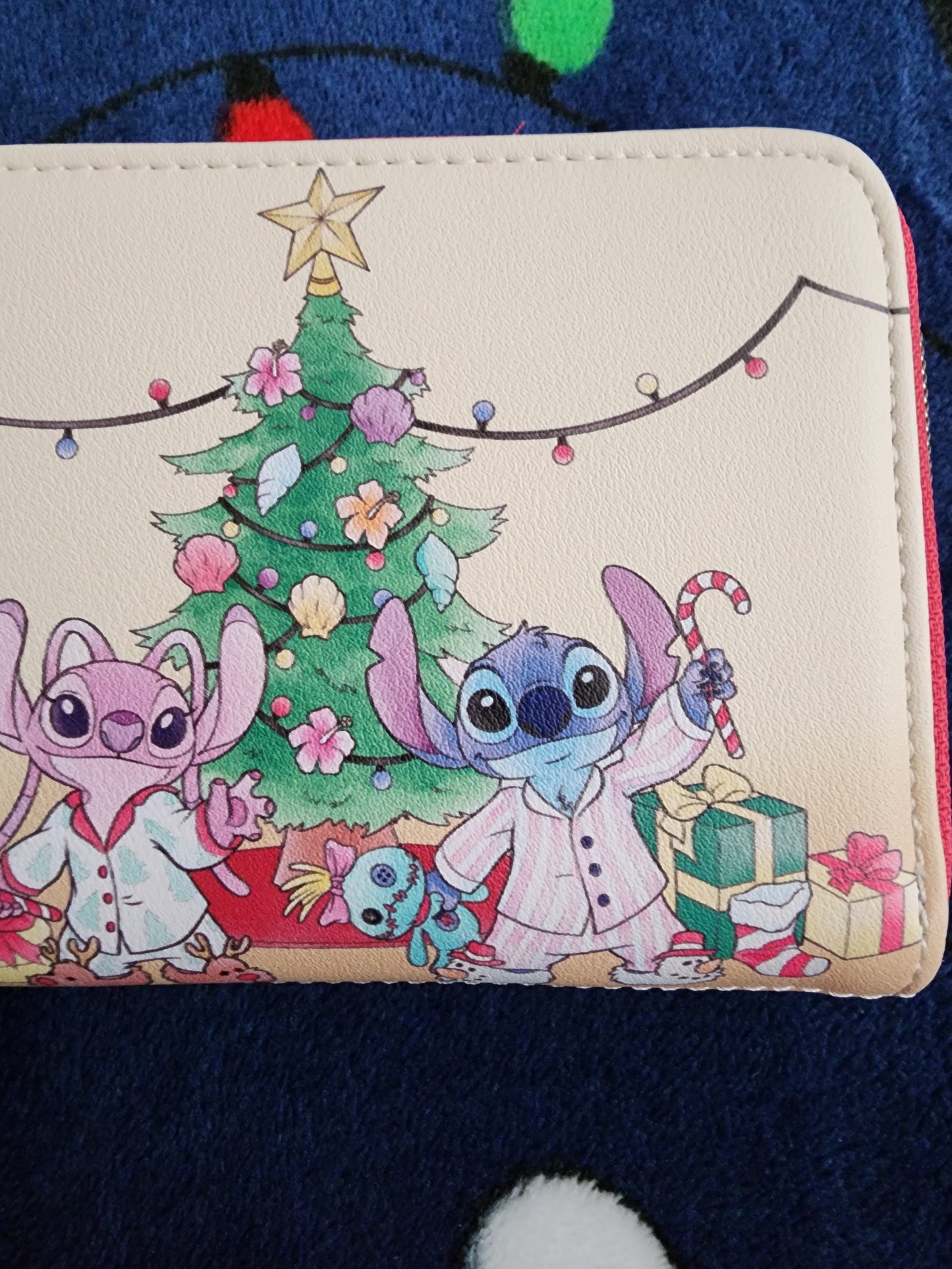 Loungefly Disney Stitch and Angel Holiday Tree Wallet