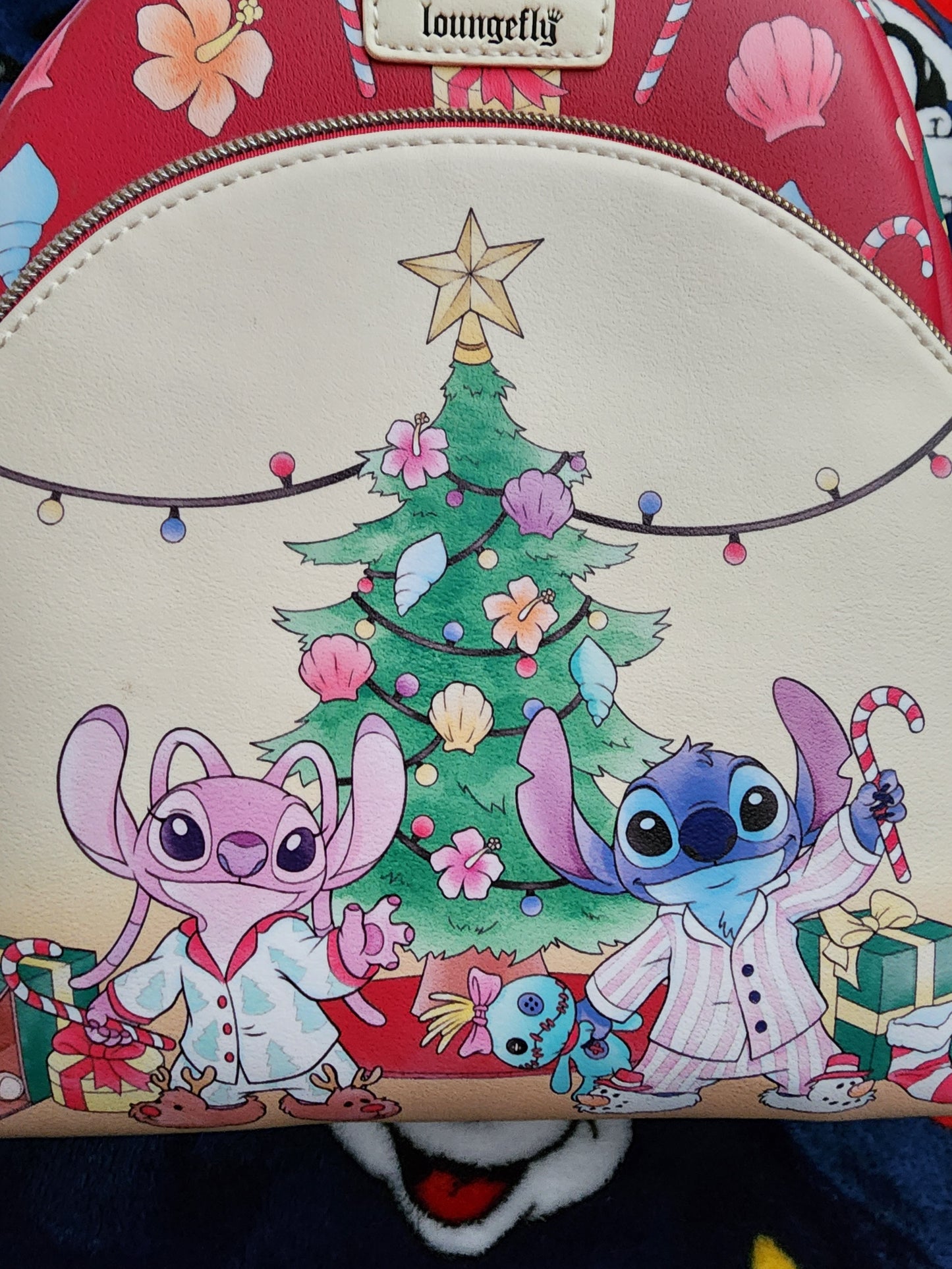 Loungefly Disney Stitch and Angel Holiday Backpack