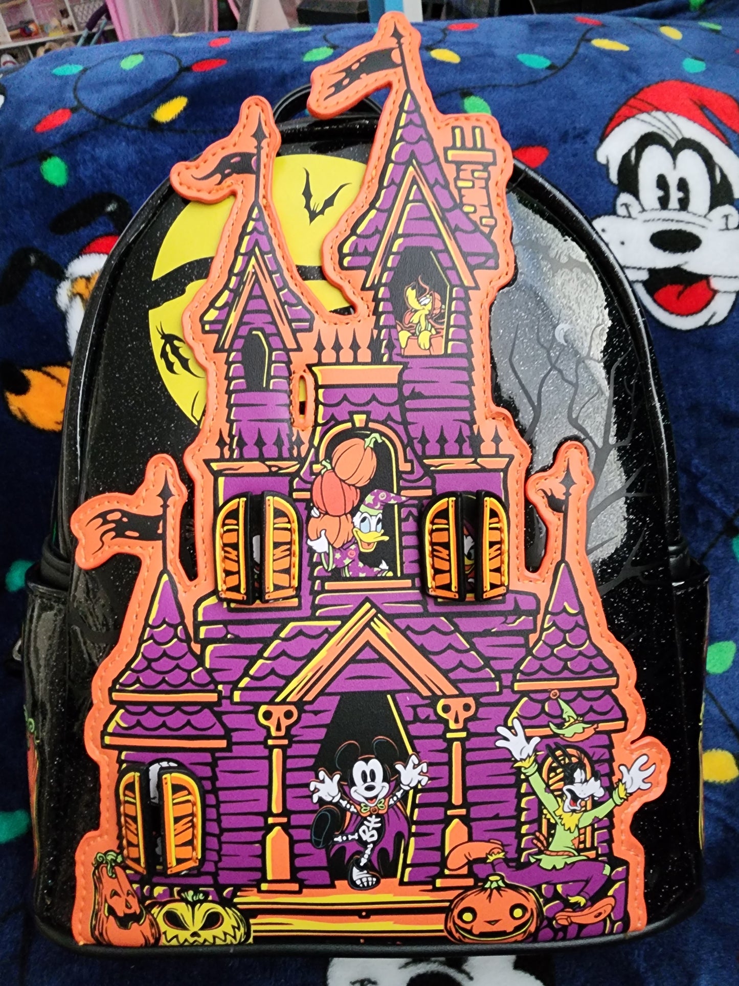 Loungefly Disneyland Parks Mickey and Friends Haunted House Halloween Exclusive Backpack