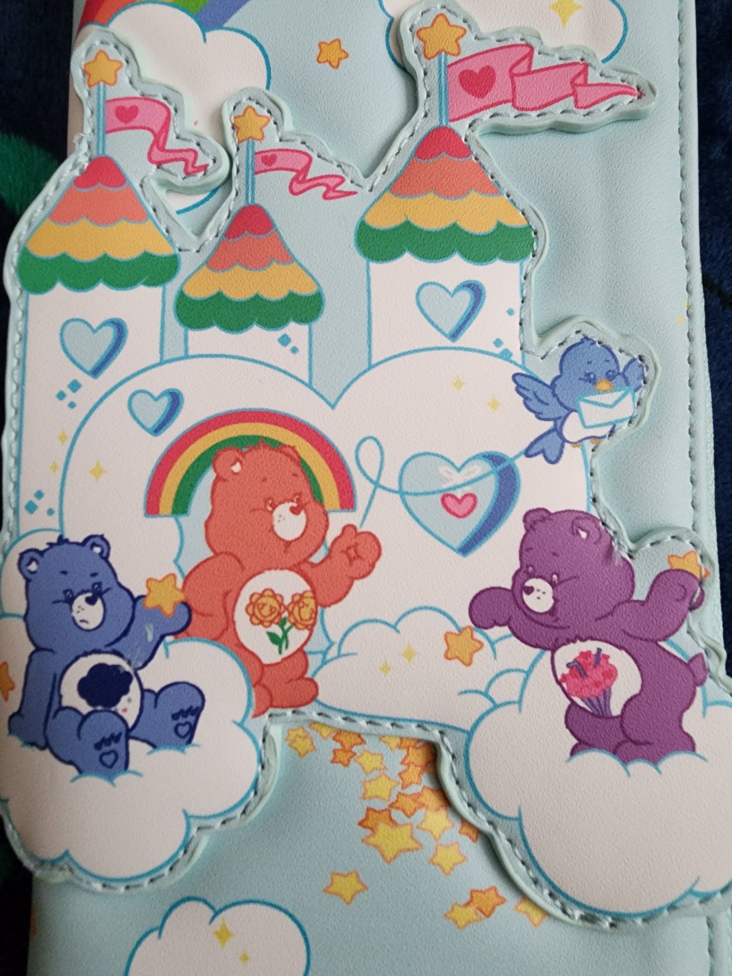 Loungefly Care Bears 40th Anniversary Clouds and Rainbows Wallet