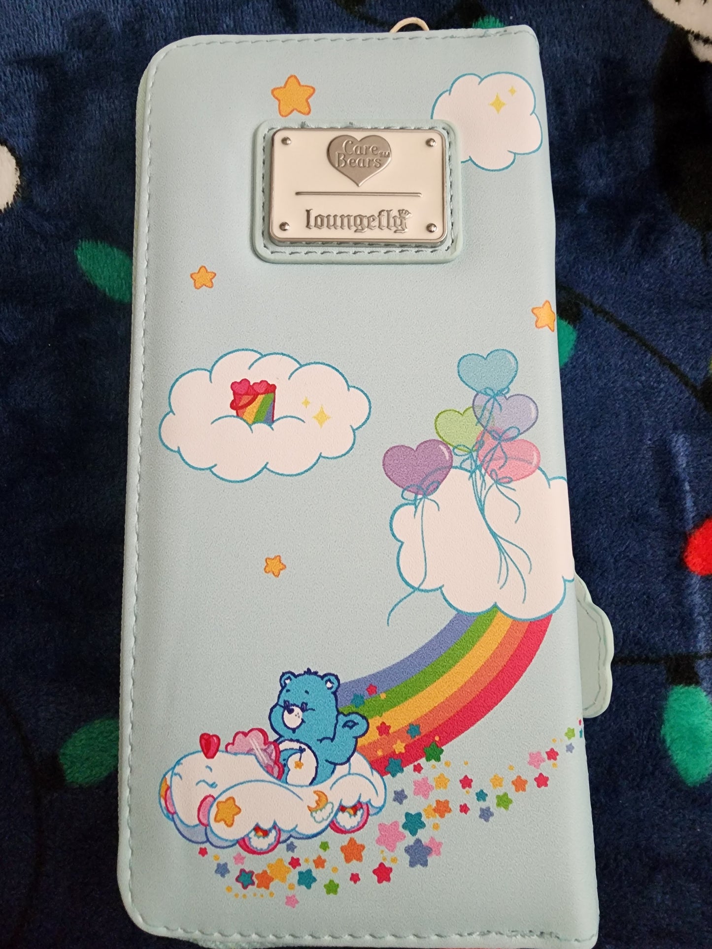 Loungefly Care Bears 40th Anniversary Clouds and Rainbows Wallet