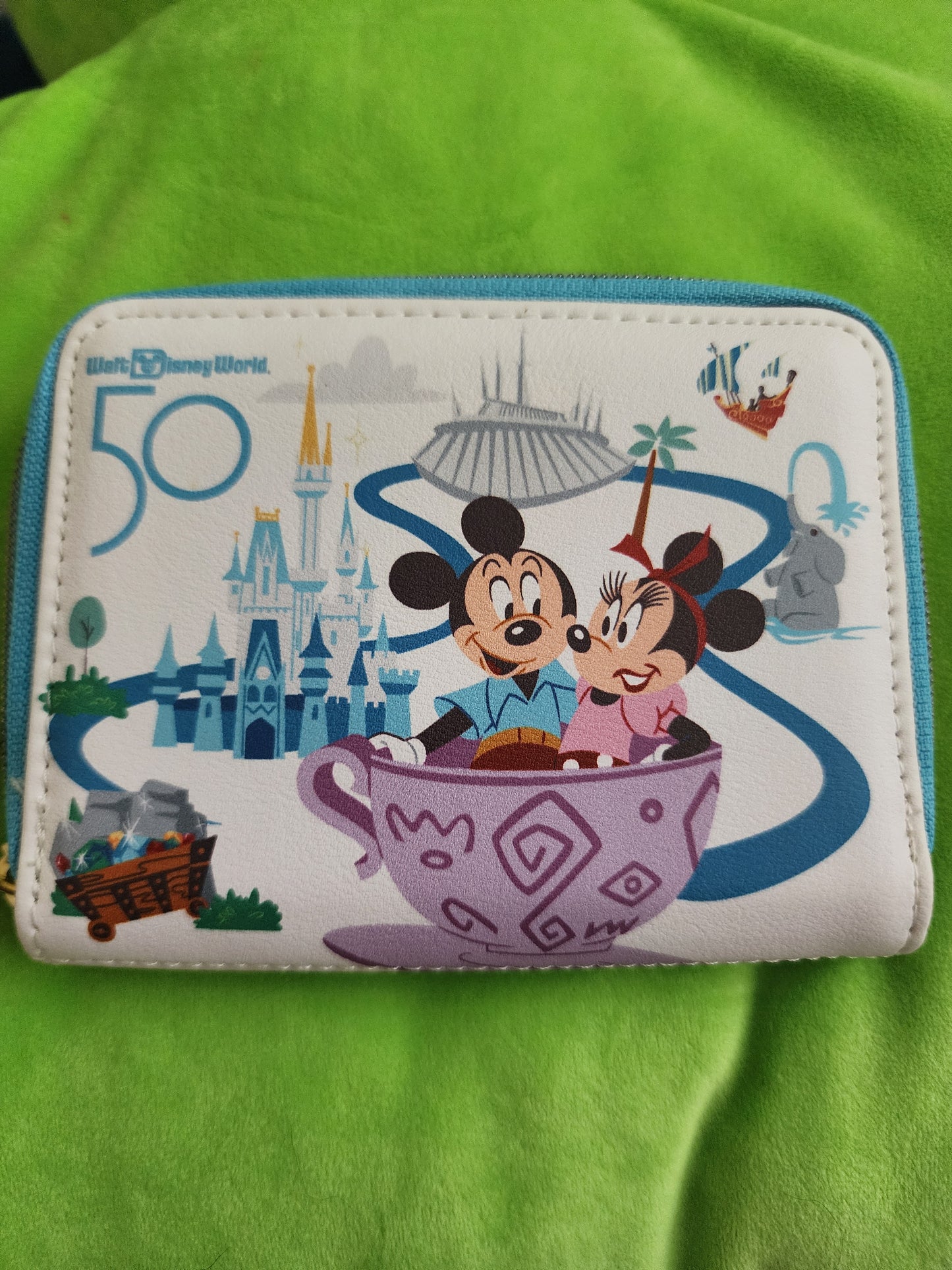 Loungefly Walt Disney World Mickey and Minnie 50th Anniversary Wallet