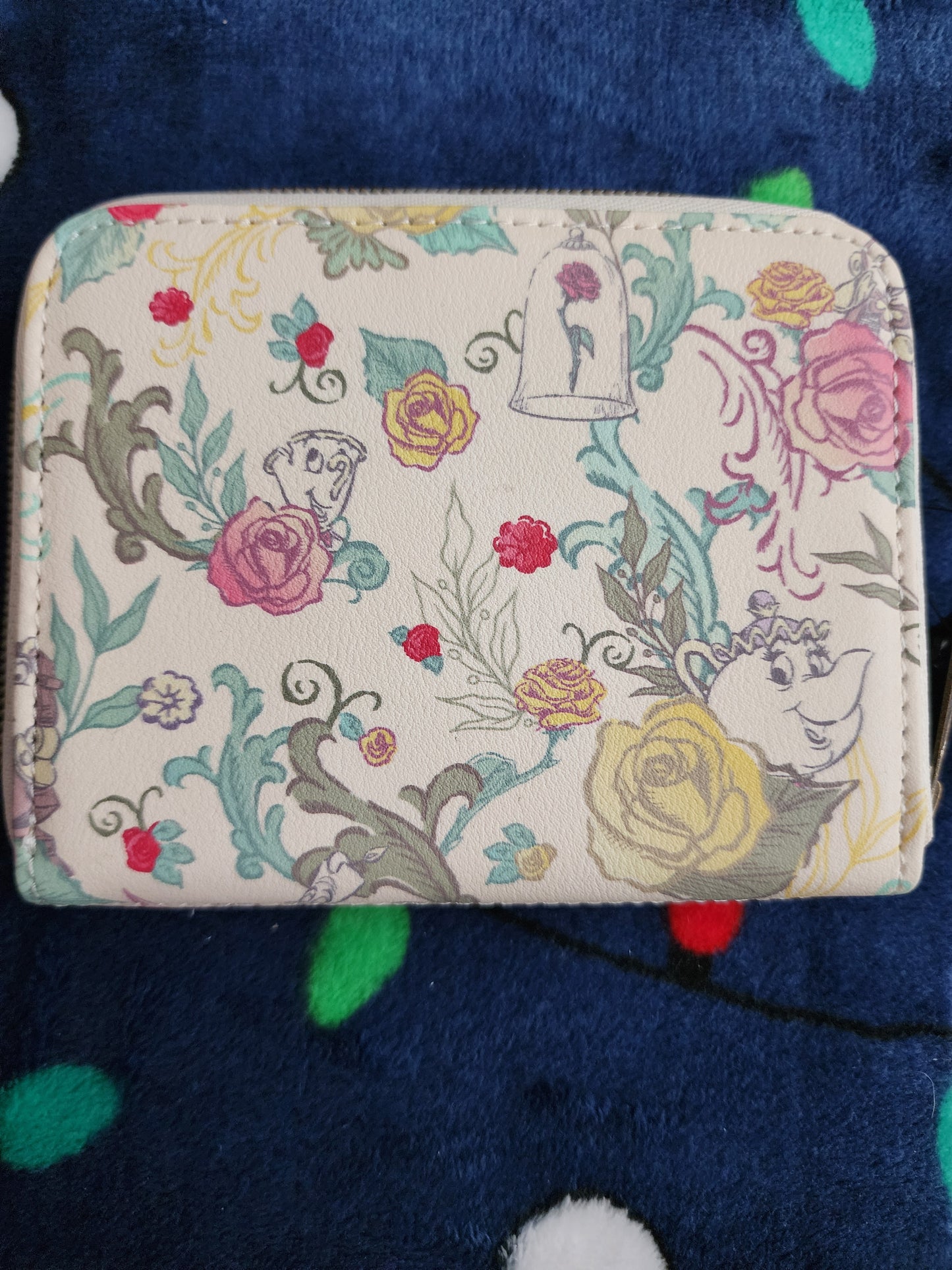 Loungefly Disney Beauty and the Beast Characters Floral Wallet