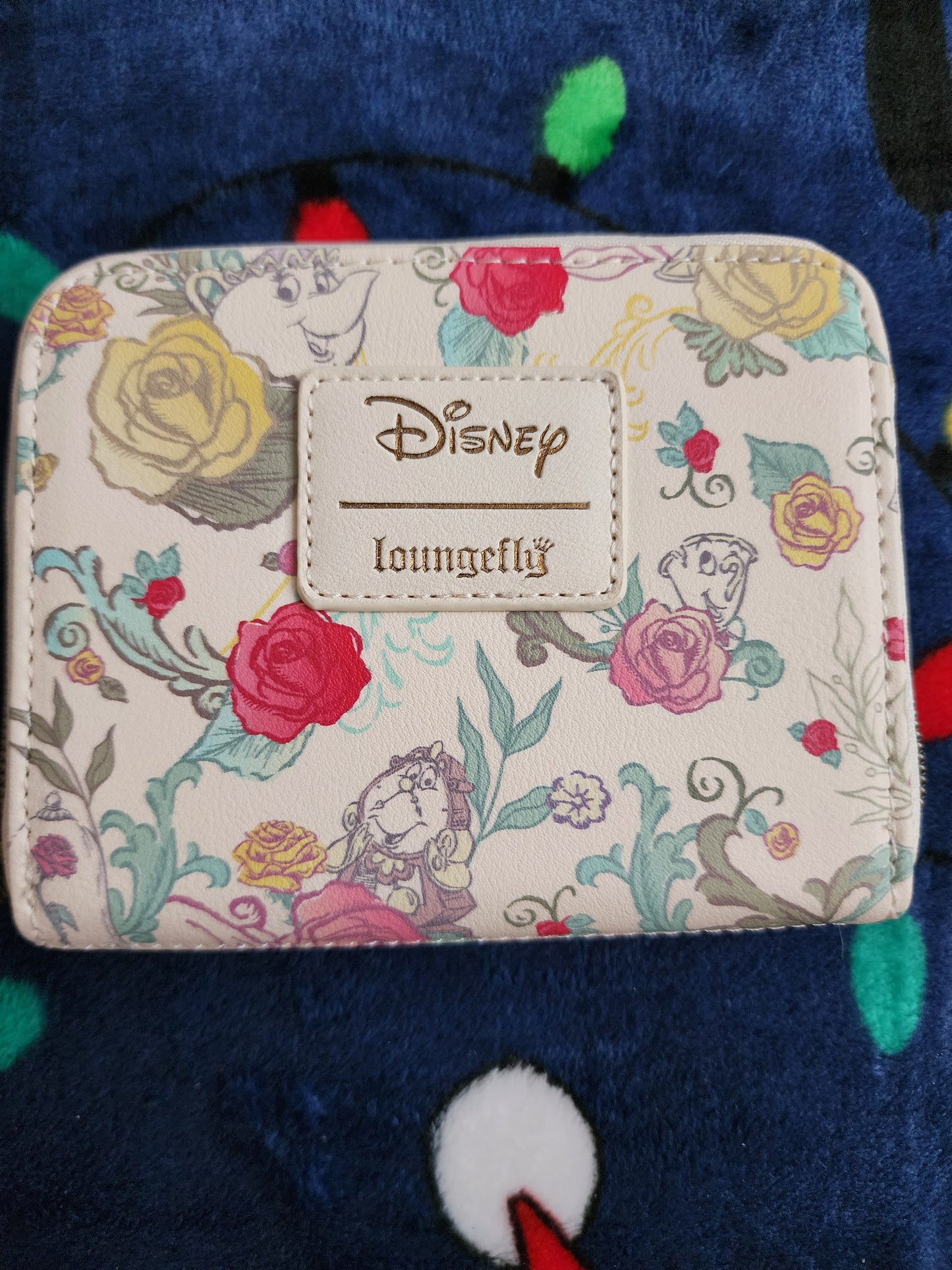 Loungefly Disney Beauty and the Beast Characters Floral Wallet