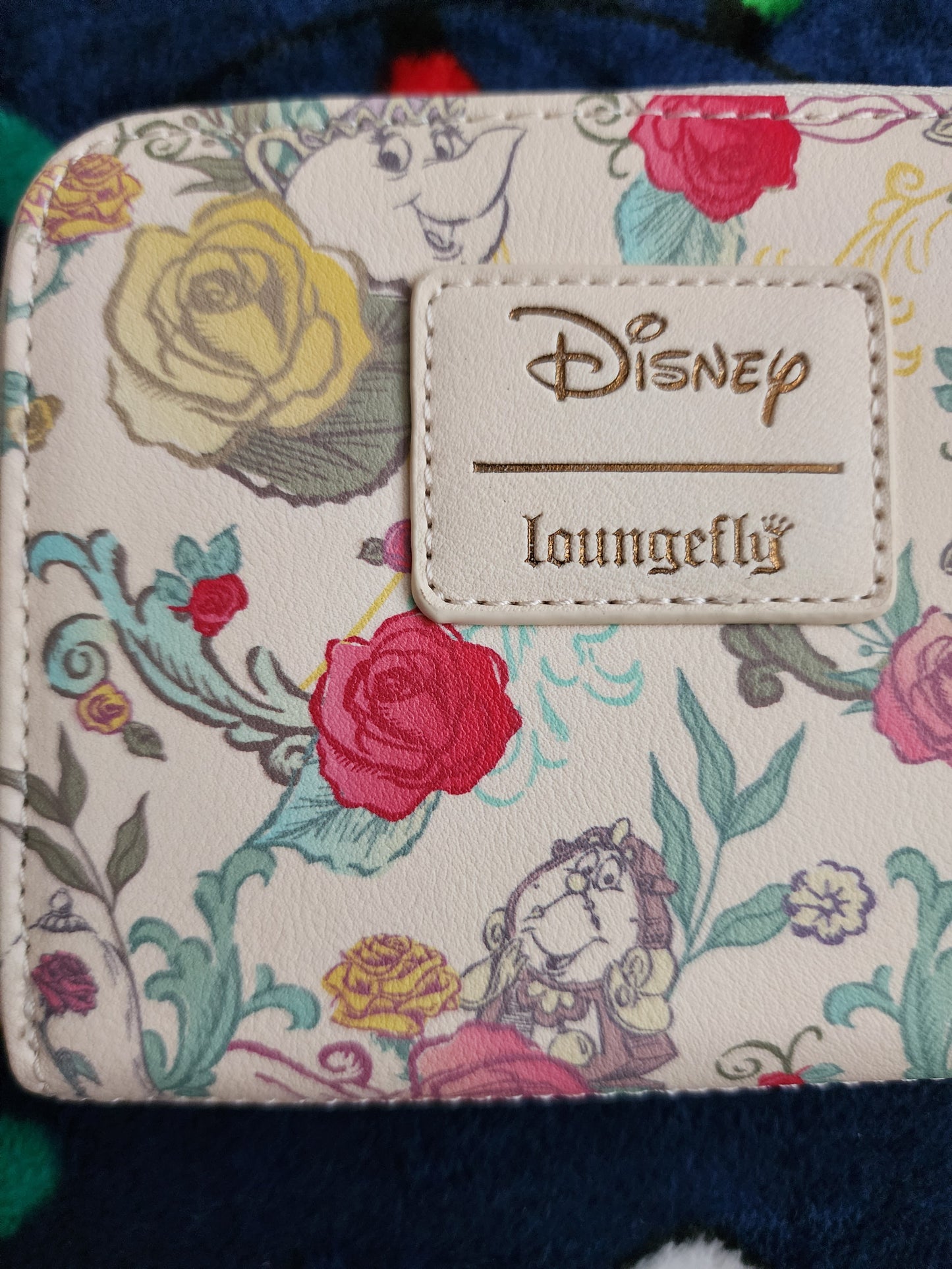 Loungefly Disney Beauty and the Beast Characters Floral Wallet