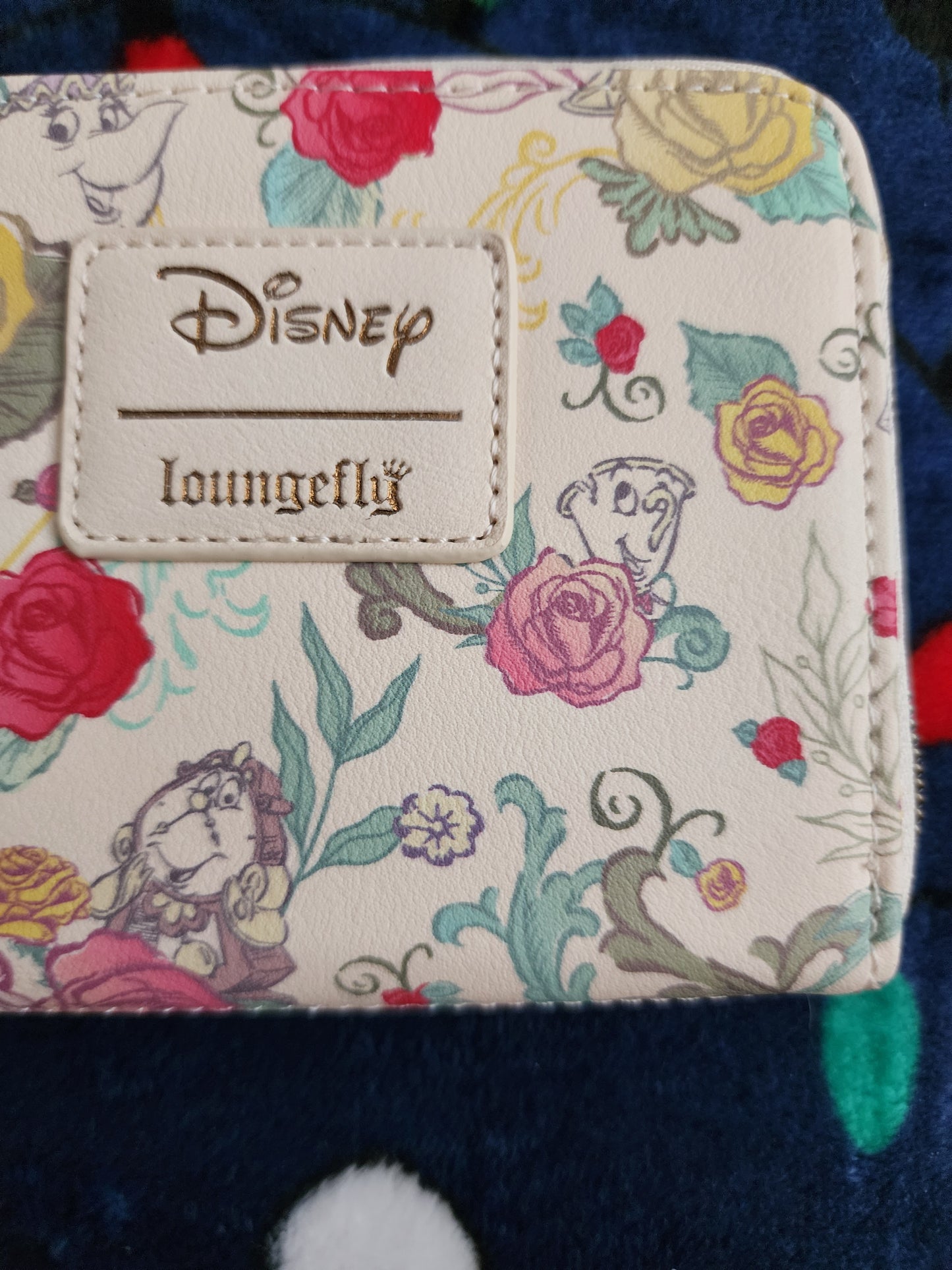 Loungefly Disney Beauty and the Beast Characters Floral Wallet